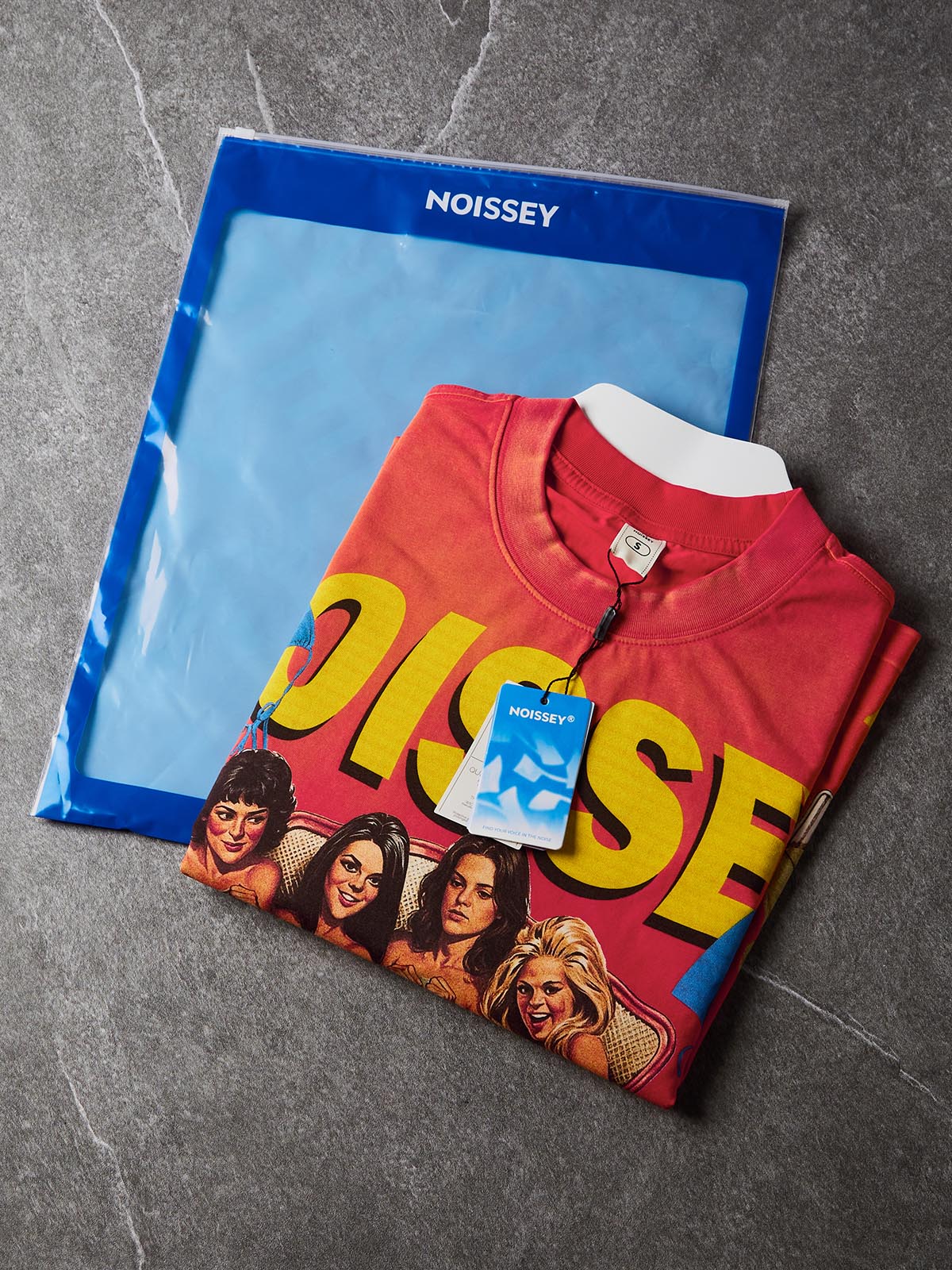 NOISSEY Retro Party Badboy Orange-Red Gradient Short Sleeve T-Shirt