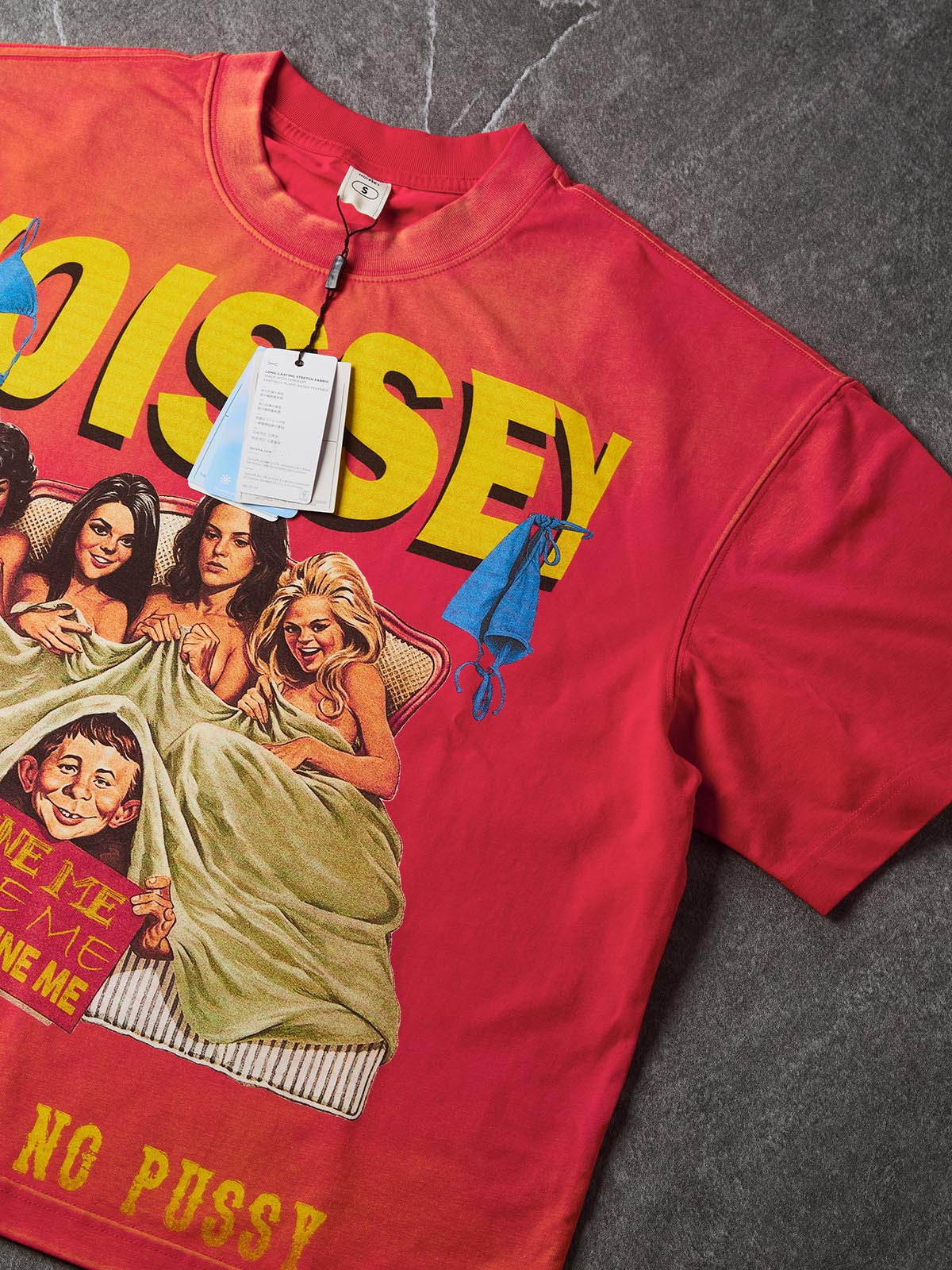 NOISSEY Retro Party Badboy Orange-Red Gradient Short Sleeve T-Shirt