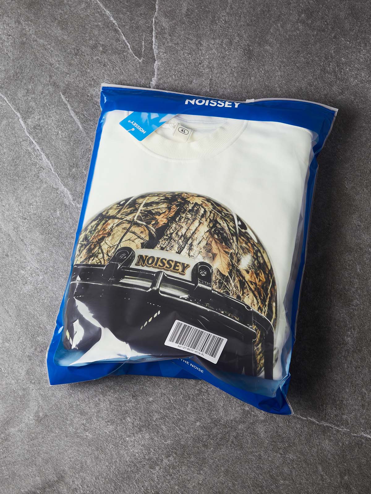 NOISSEY Camo Football Helmet Iced-Out Grillz Streetwear White Faux-Layer Long Sleeves