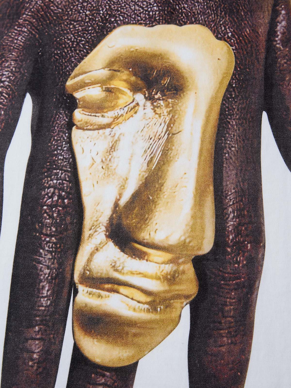 Gold Sculpture Ring Hand Print T-Shirt