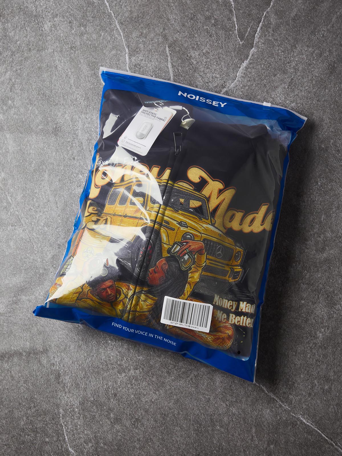 NOISSEY "Money Made" Golden Python &amp; G-Wagon Couple Graphic Zip-Up Hoodie