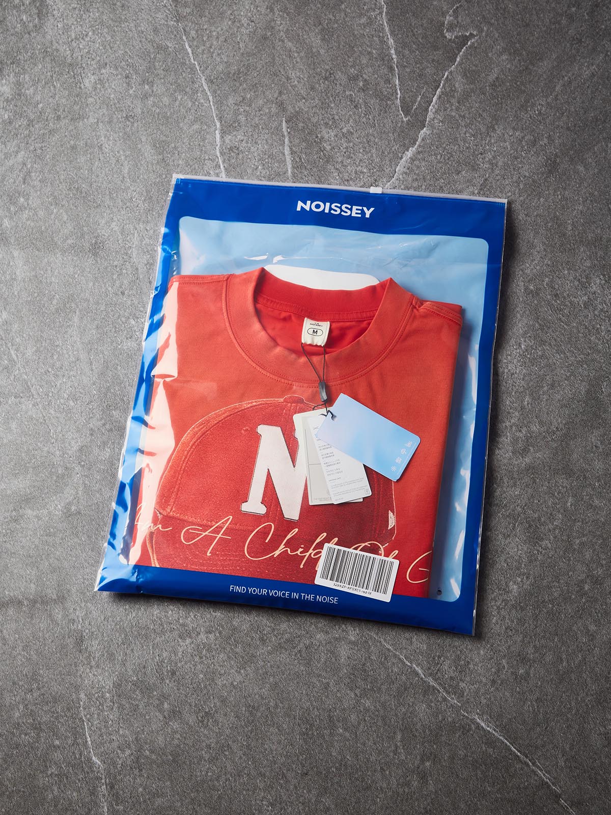 NOISSEY "I Am A Child Of God" Red Cap Kid Faith Graphic Orange-Red Gradient T-Shirt
