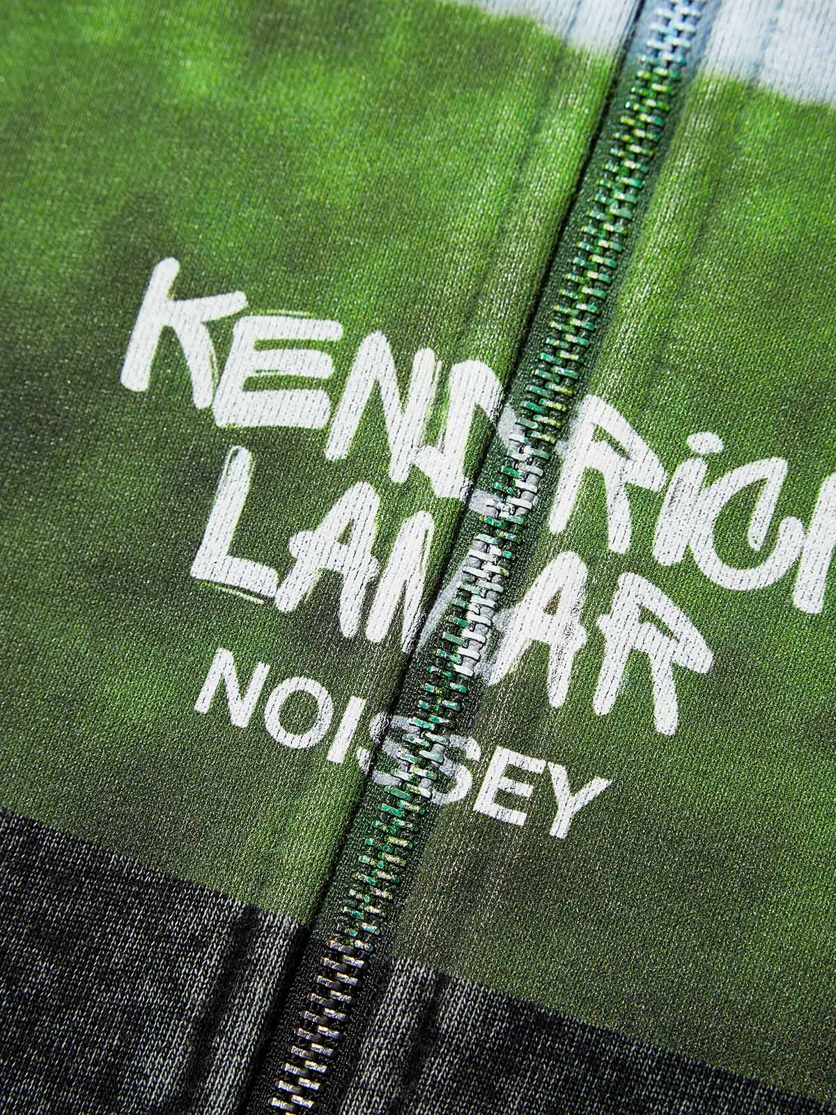 Kendrick Lamar Super Bowl Cover 350g Black Wash Zip-Up Hoodie