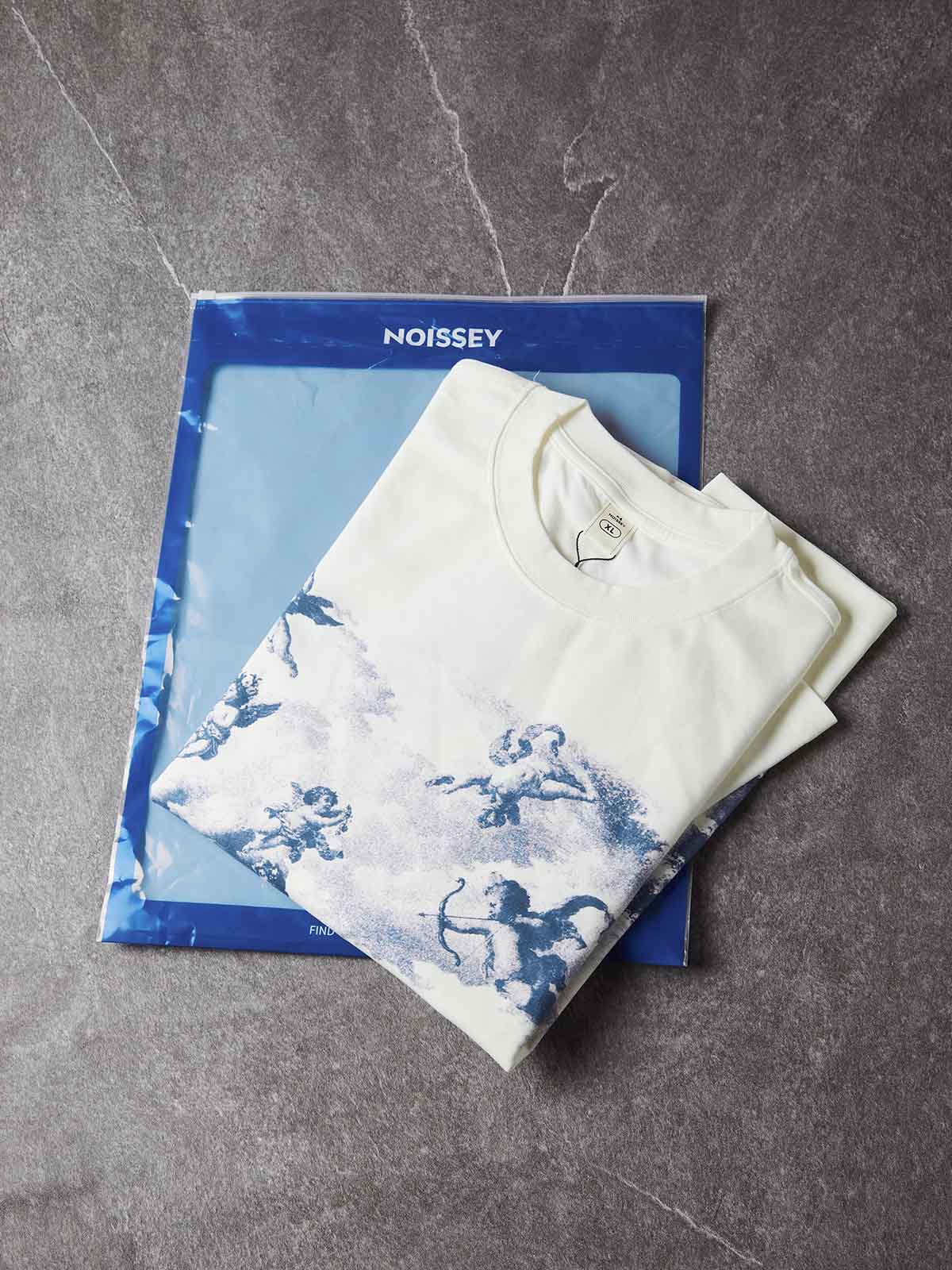 NOISSEY "Rape of Europa" Cyanotype Fine Art Engraved White Long Sleeve Tee