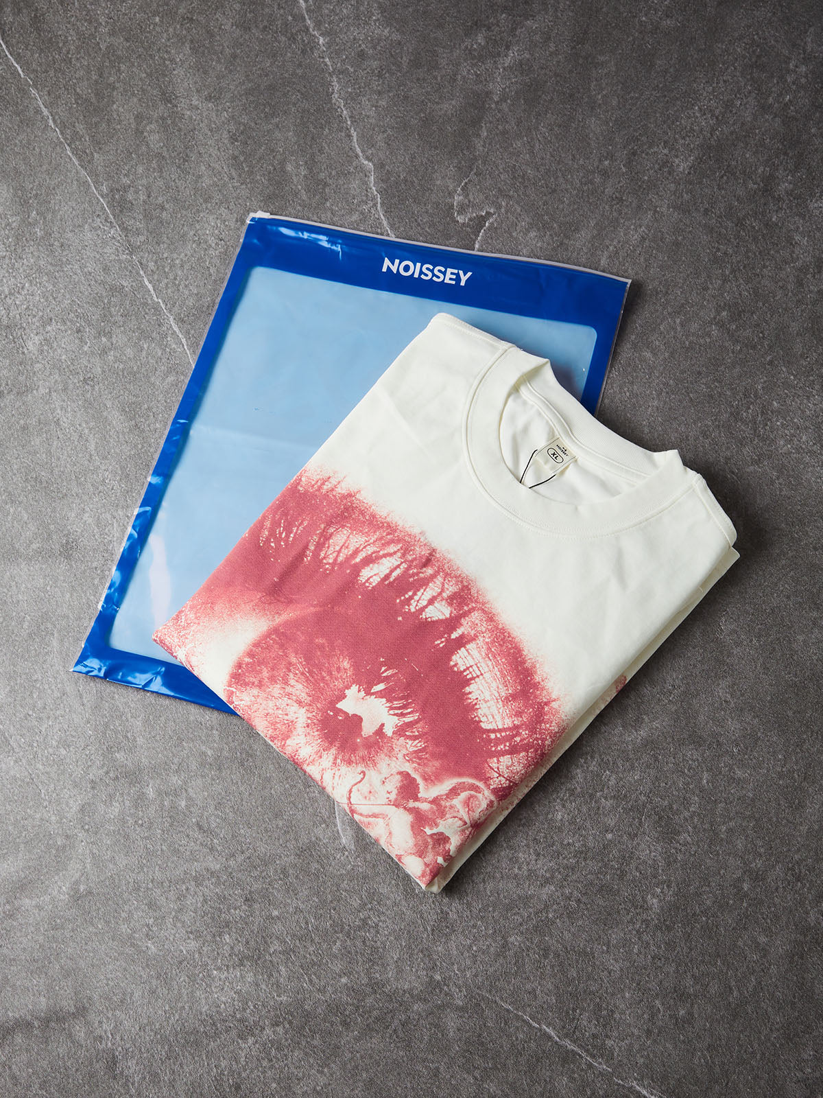 NOISSEY "Vision of Europa" Crimson Engraving Eye & Mythological Cherub White Long Sleeve Tee