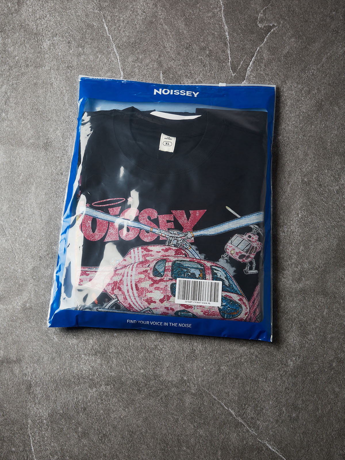 NOISSEY "Pretty Girl Superpowers" Pink Camo Rescue & Crayon Graffiti Black Crewneck Long Sleeve Shirt