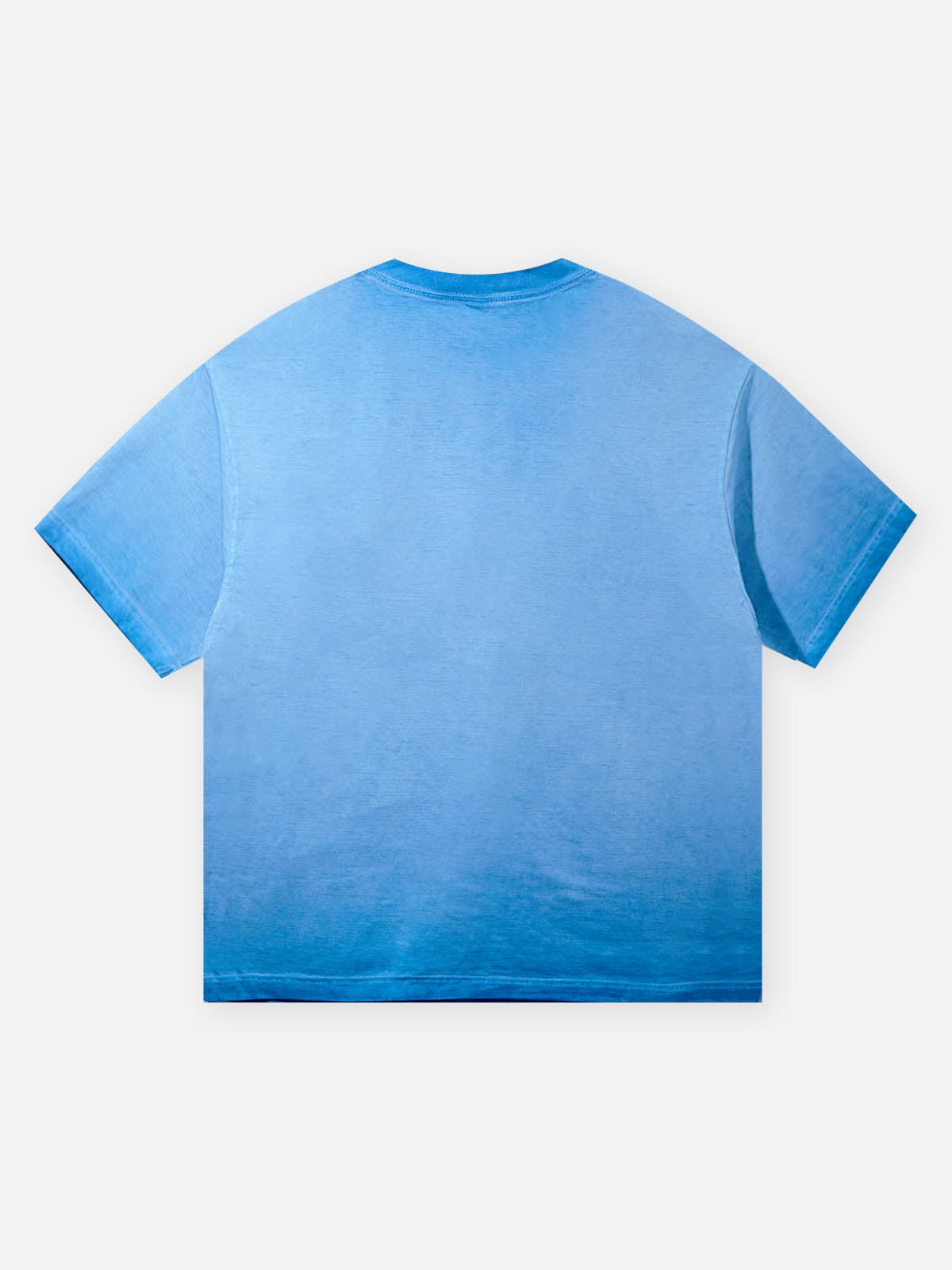 Sapphire Blue Knit Hat Wash Blue Print T-shirt