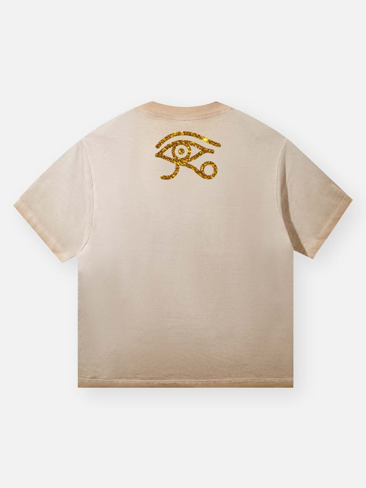 NOISSEY "Pharaoh's Legacy" King Tutankhamun Golden Ankh Eye of Horus Oversized Tee