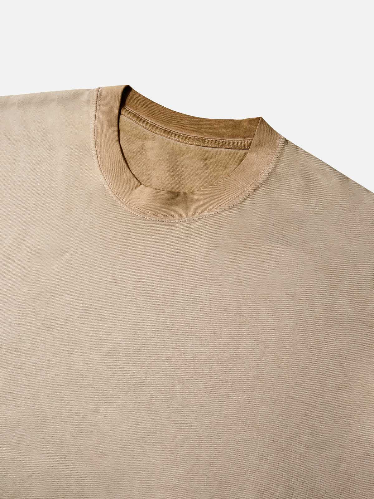 Golden Balaclava Diamond-Studded Print T-shirt