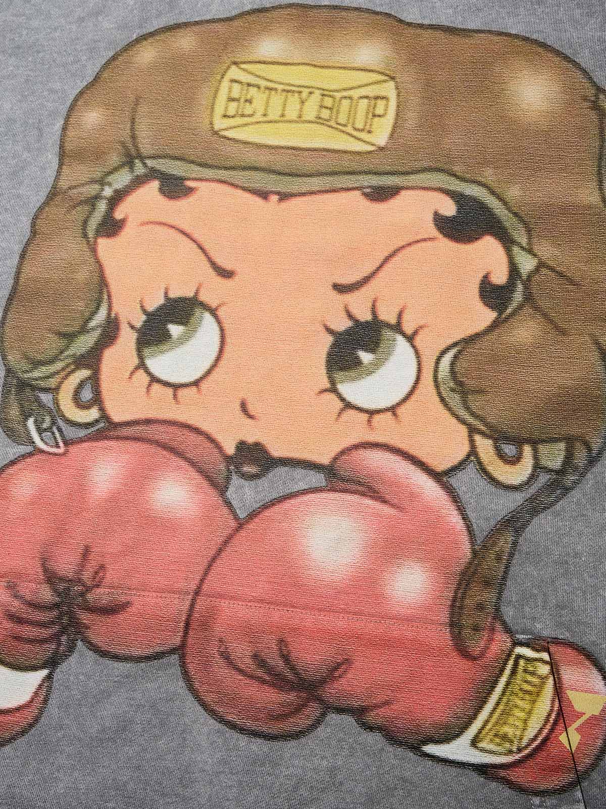 High quality Cartoon girl Boxing Print 425g Hoodie