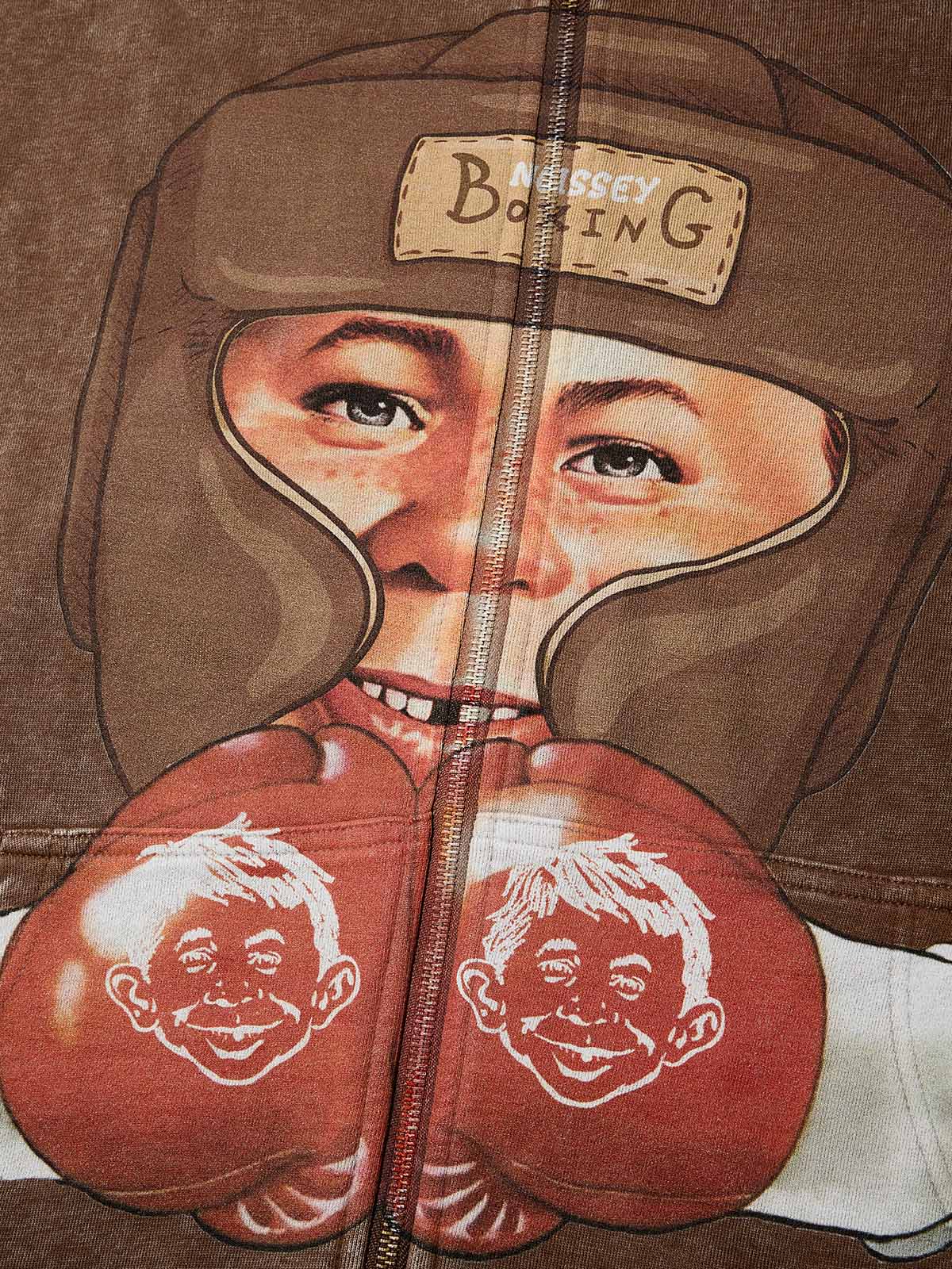 Boxing Newman Boy Printed Hoodie