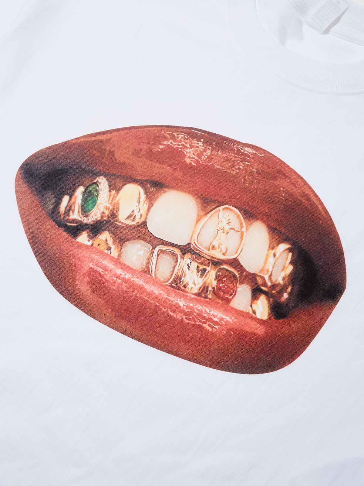 Sexy Lip Grills Print T-shirt