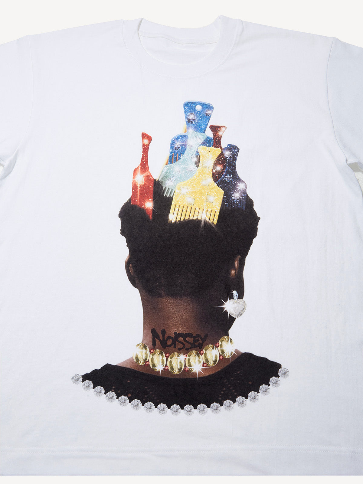 Glittering King Comb Print T-shirt