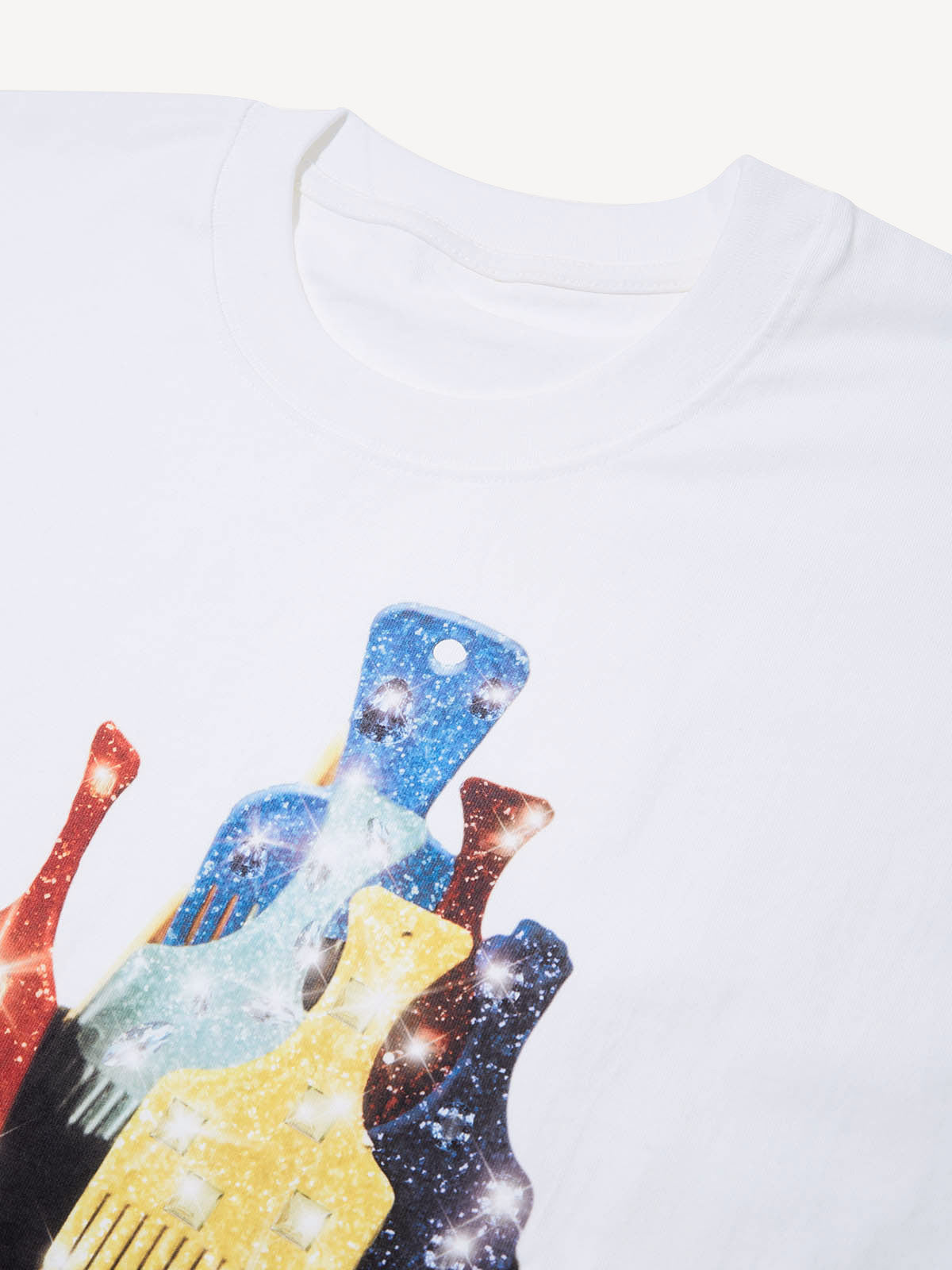 Glittering King Comb Print T-shirt