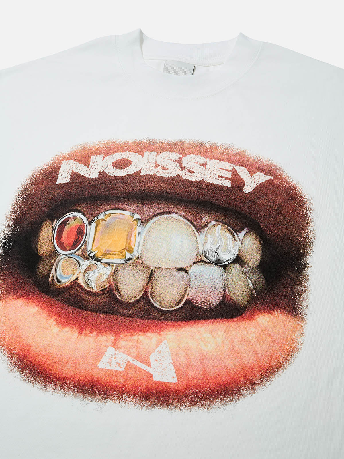 High quality Retro Lip Grills Noissey Print T-Shirt 310g