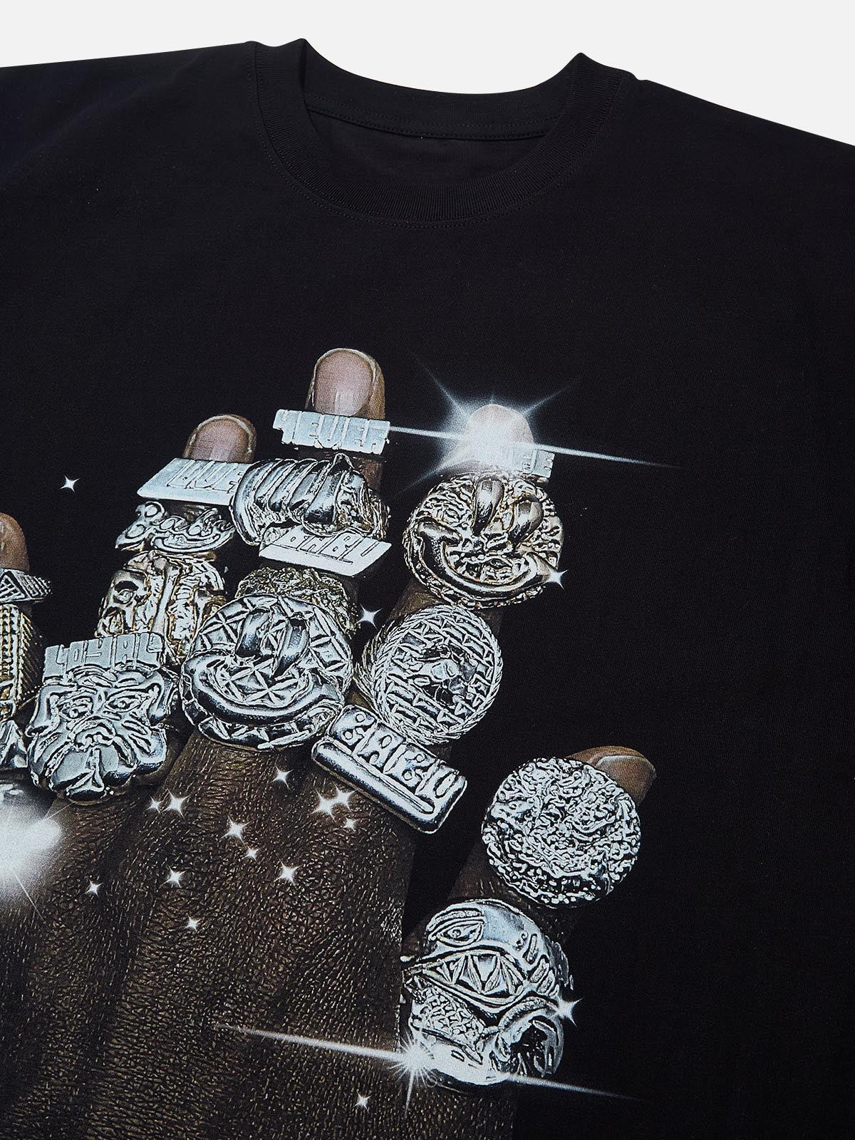 Exclusive Finger Ring Print T-shirt