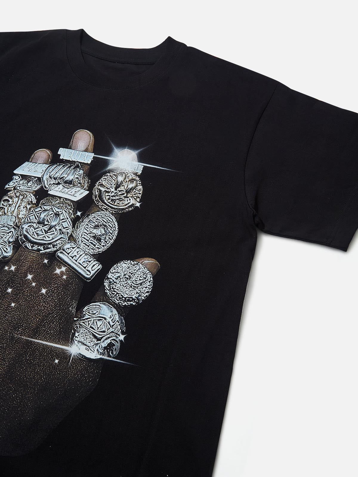 Exclusive Finger Ring Print T-shirt