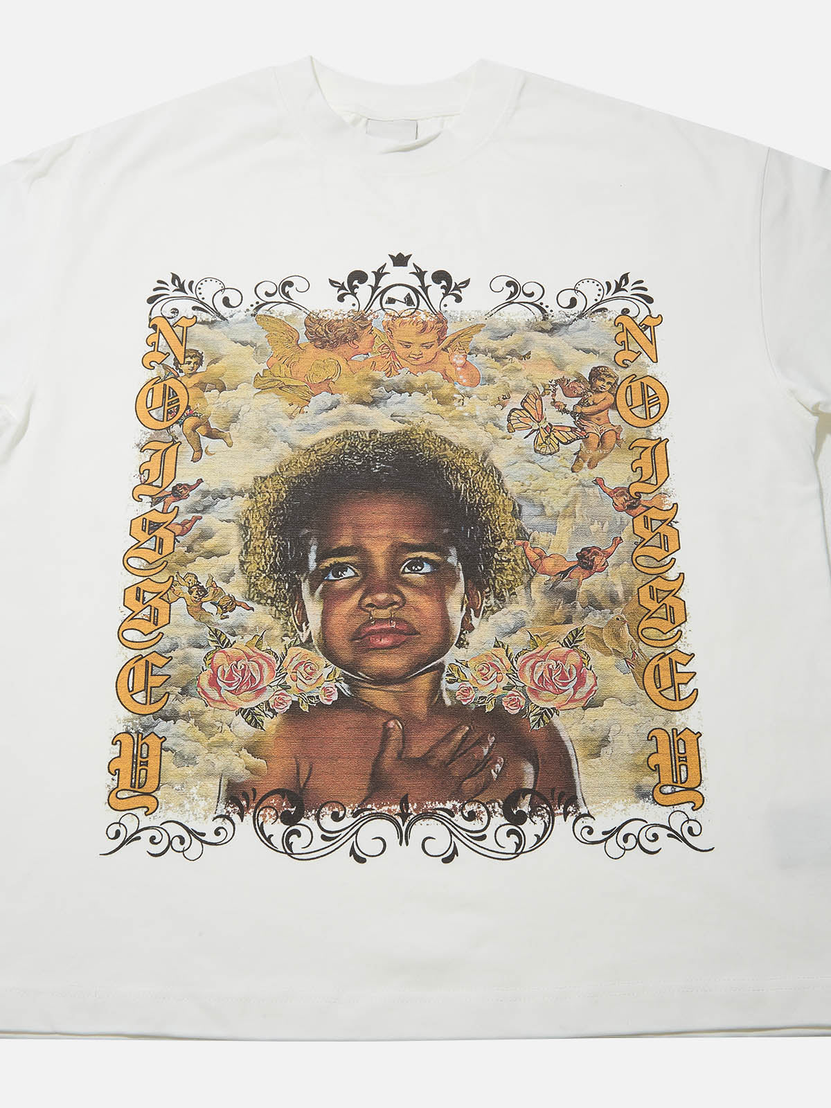 High-Quality Angel's Guardianship Print 310g T-shirt