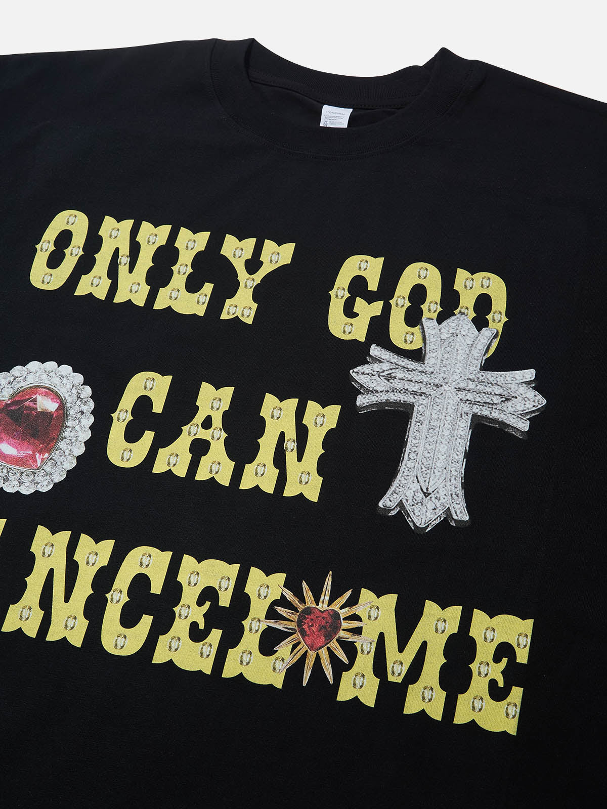 "Only God Can Cancel Me" Slogan Print T-shirt