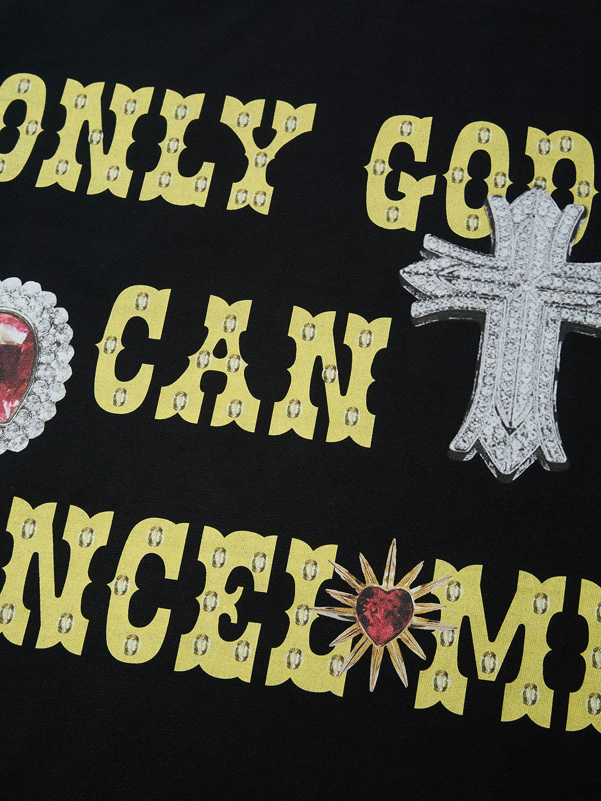 "Only God Can Cancel Me" Slogan Print T-shirt