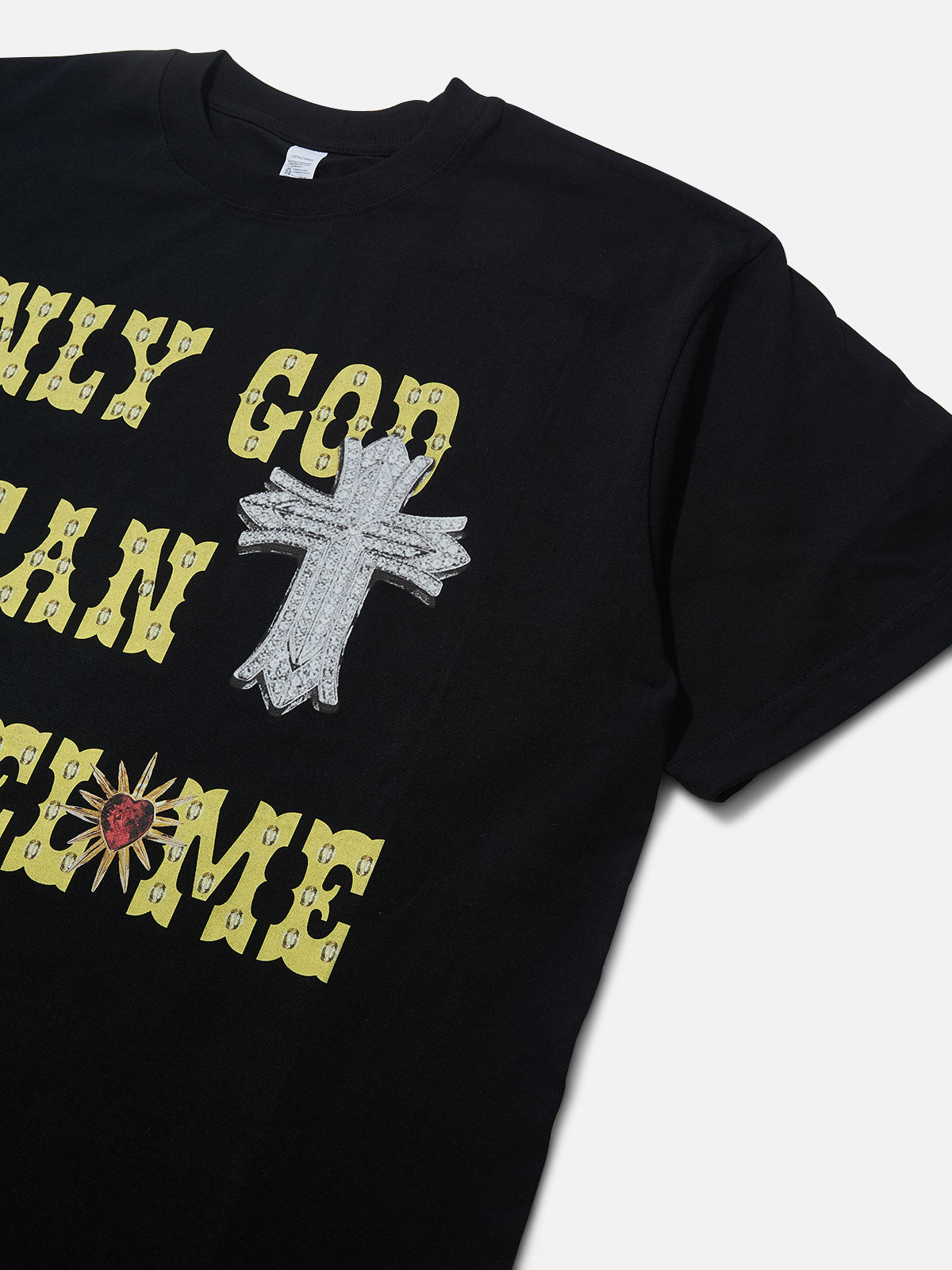 "Only God Can Cancel Me" Slogan Print T-shirt