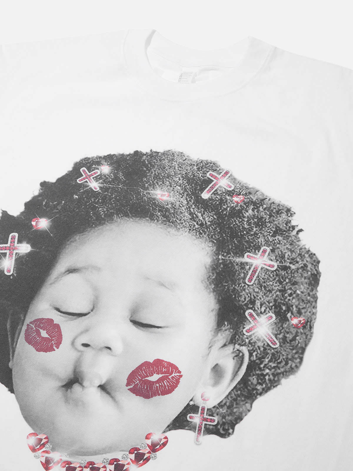 Grimace afro kid print T-shirt