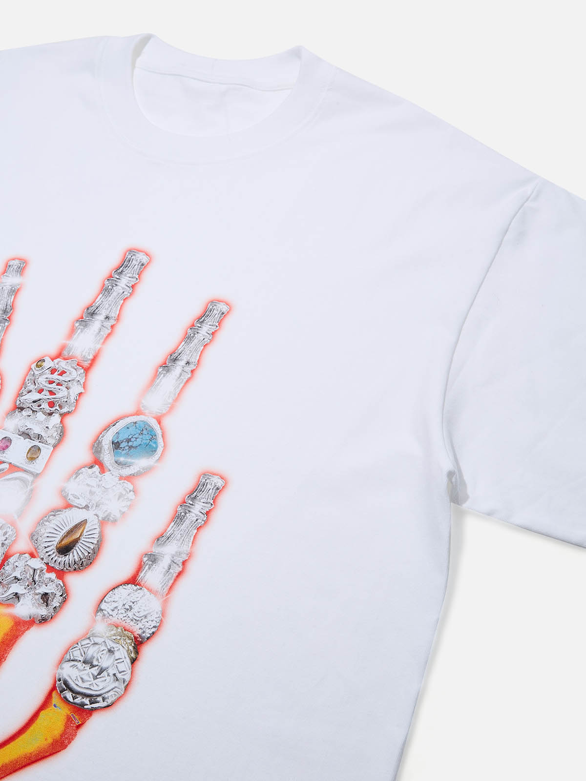 Heat-Sensitive Joint Diamond Ring Print T-shirt