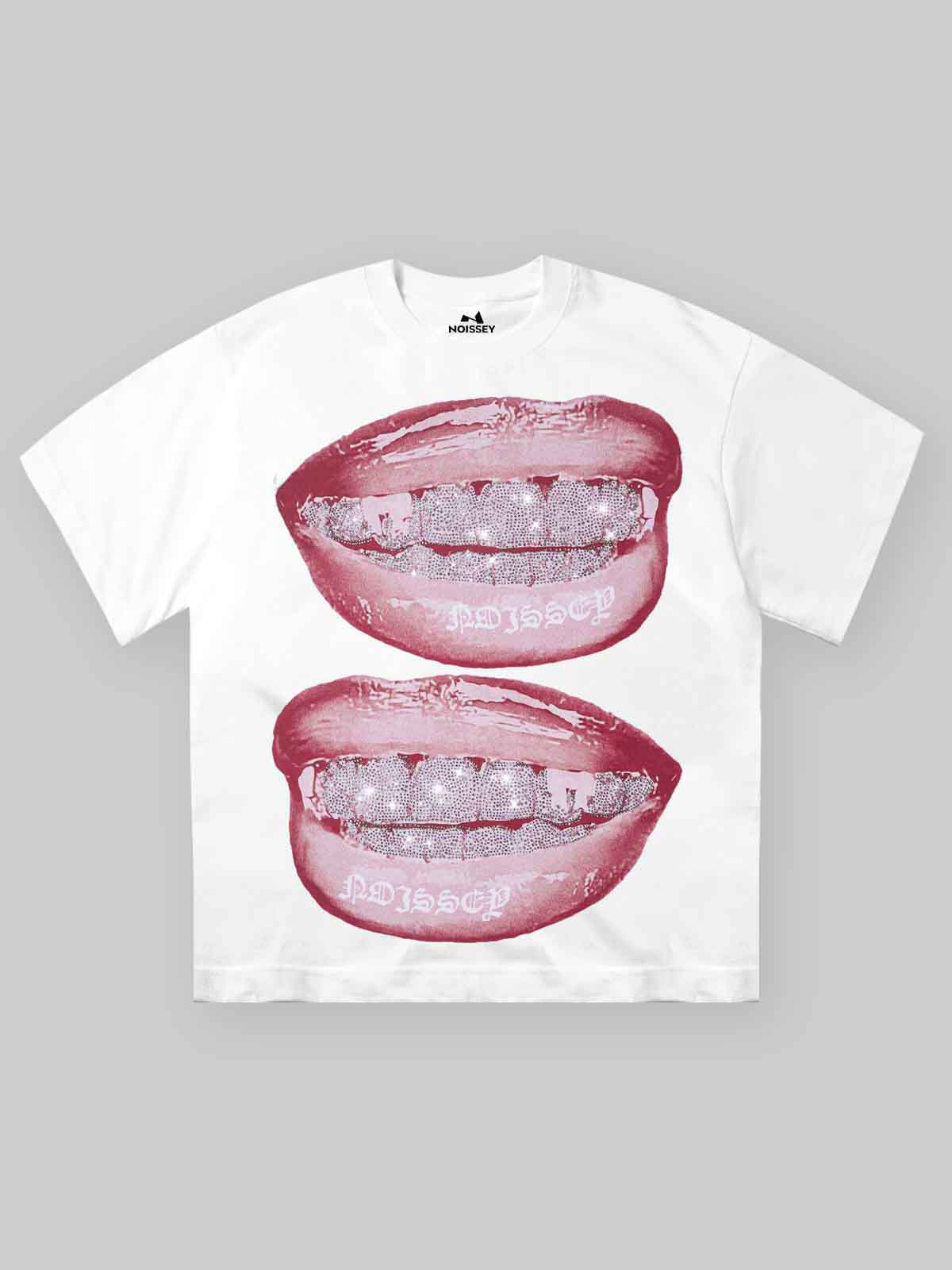 Glittering Diamond Grills Print T-Shirt