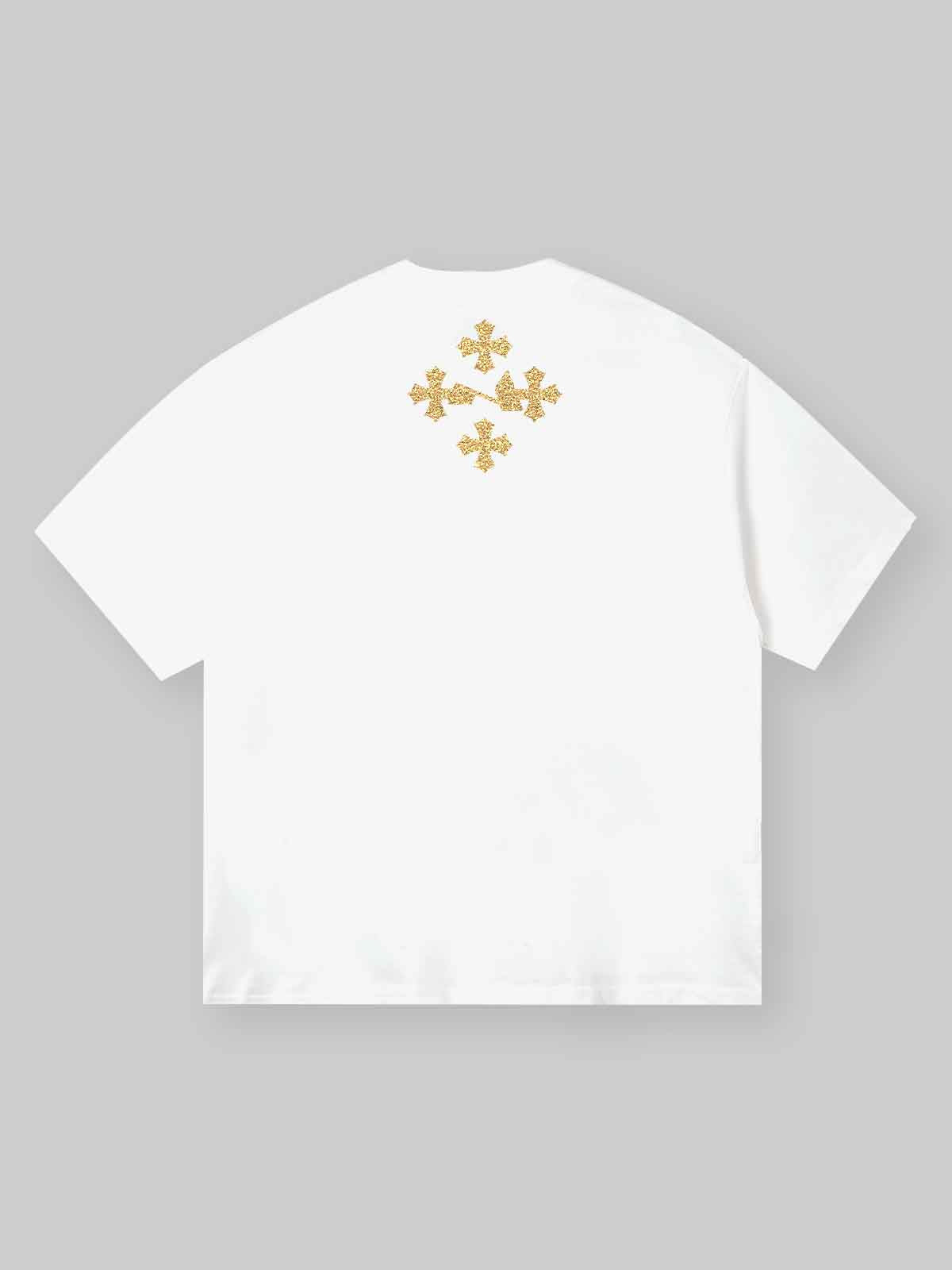 Cross Necklace Print T-shirt