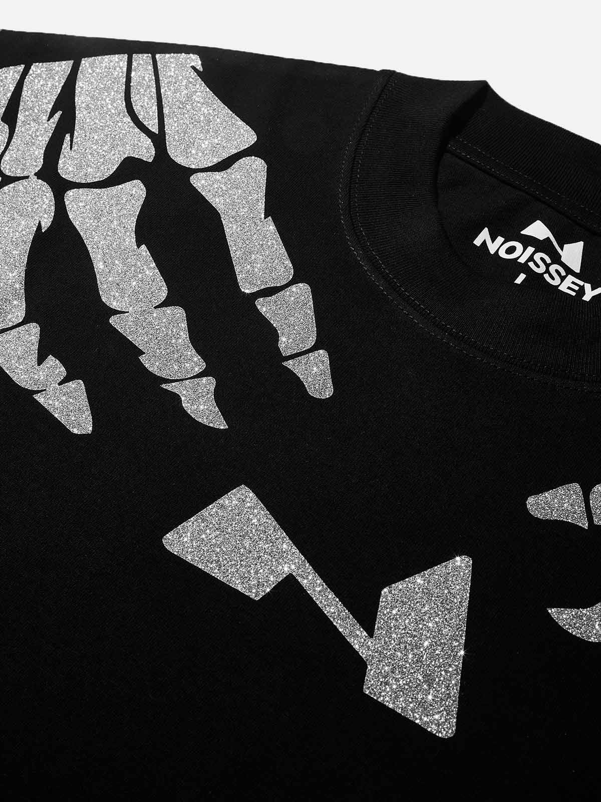 Silver Skull Claw Noissey-logo Silver Diamond Print 320g T-shirt