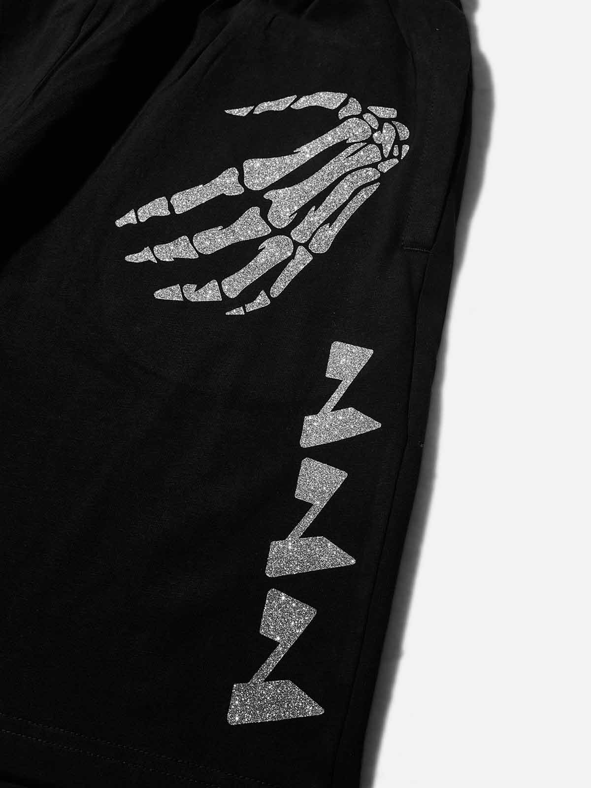 Silver Skull Claw Noissey-logo Silver Diamond Print Pants