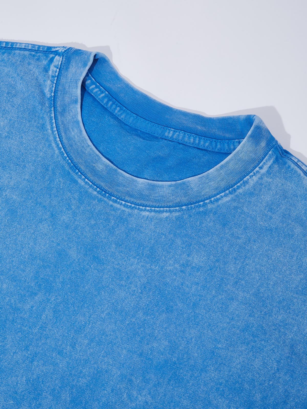 Blue Balaclava Full-Rhinestone Camo Print T-shirt