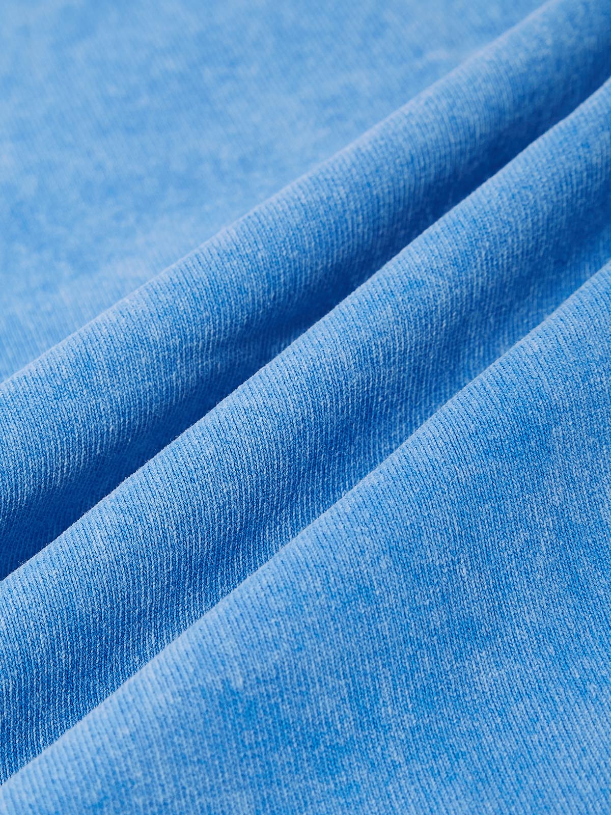 Kid-fun Washed Blue Printed T-shirt