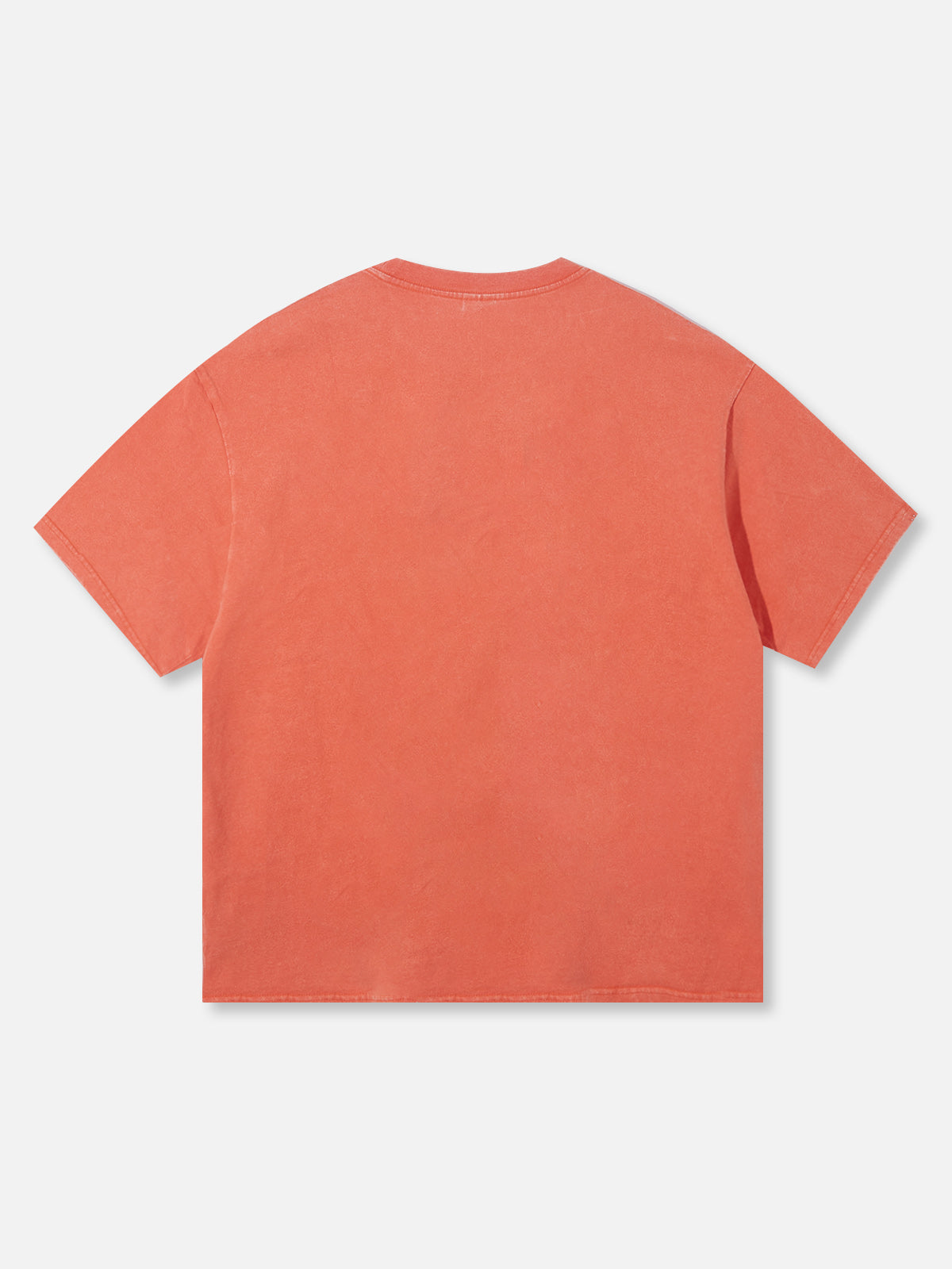 BOUNCE BACK© Hip-hop Gesture Orange Washed Print T-shirt