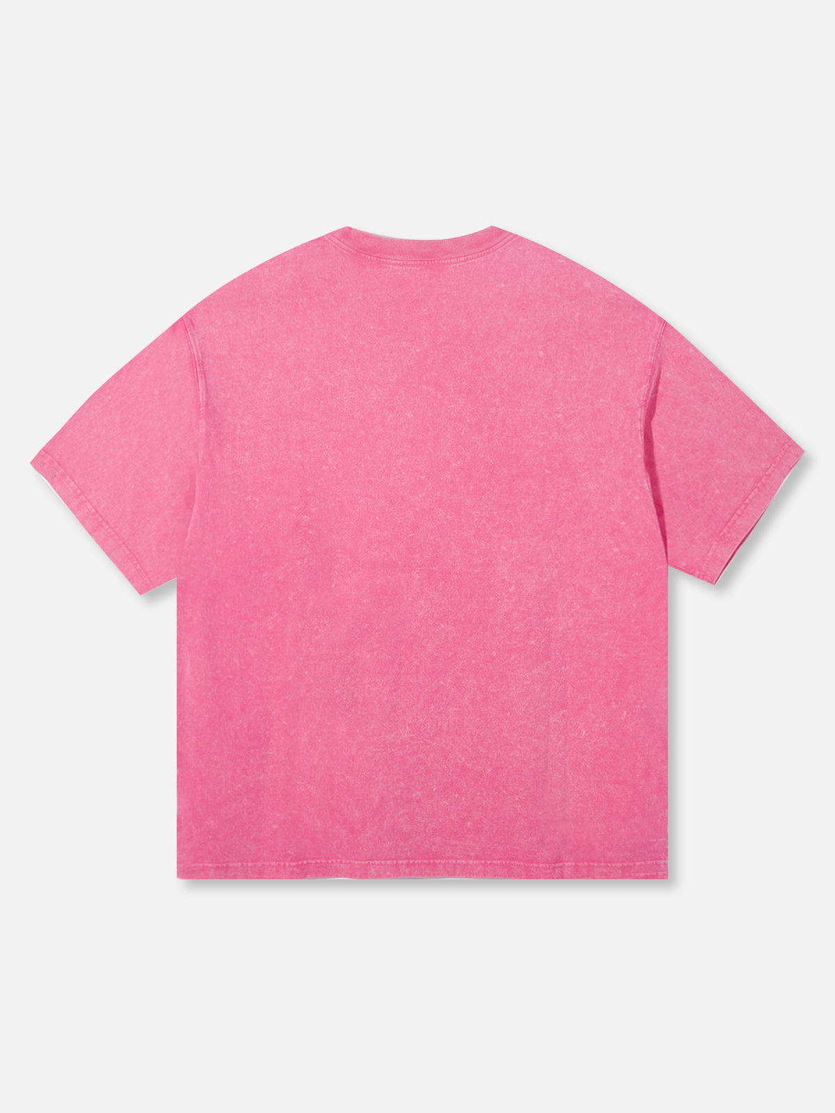 Pink Rabbit Knit Cap Gradient Wash Print T-shirt