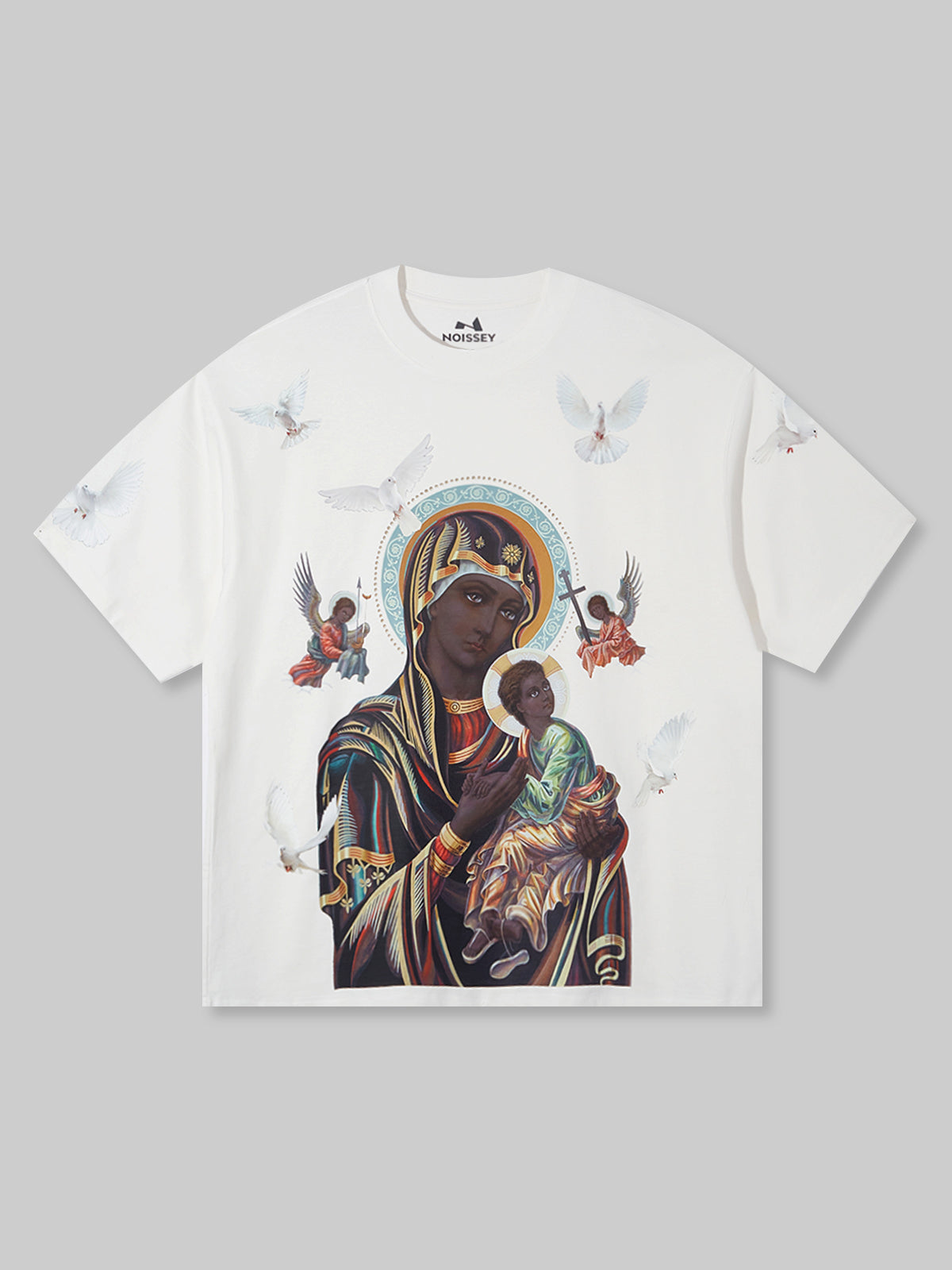 OBSTACLES u0026 DANGERS© Black Madonna and Child white T-shirt – NOISSEY