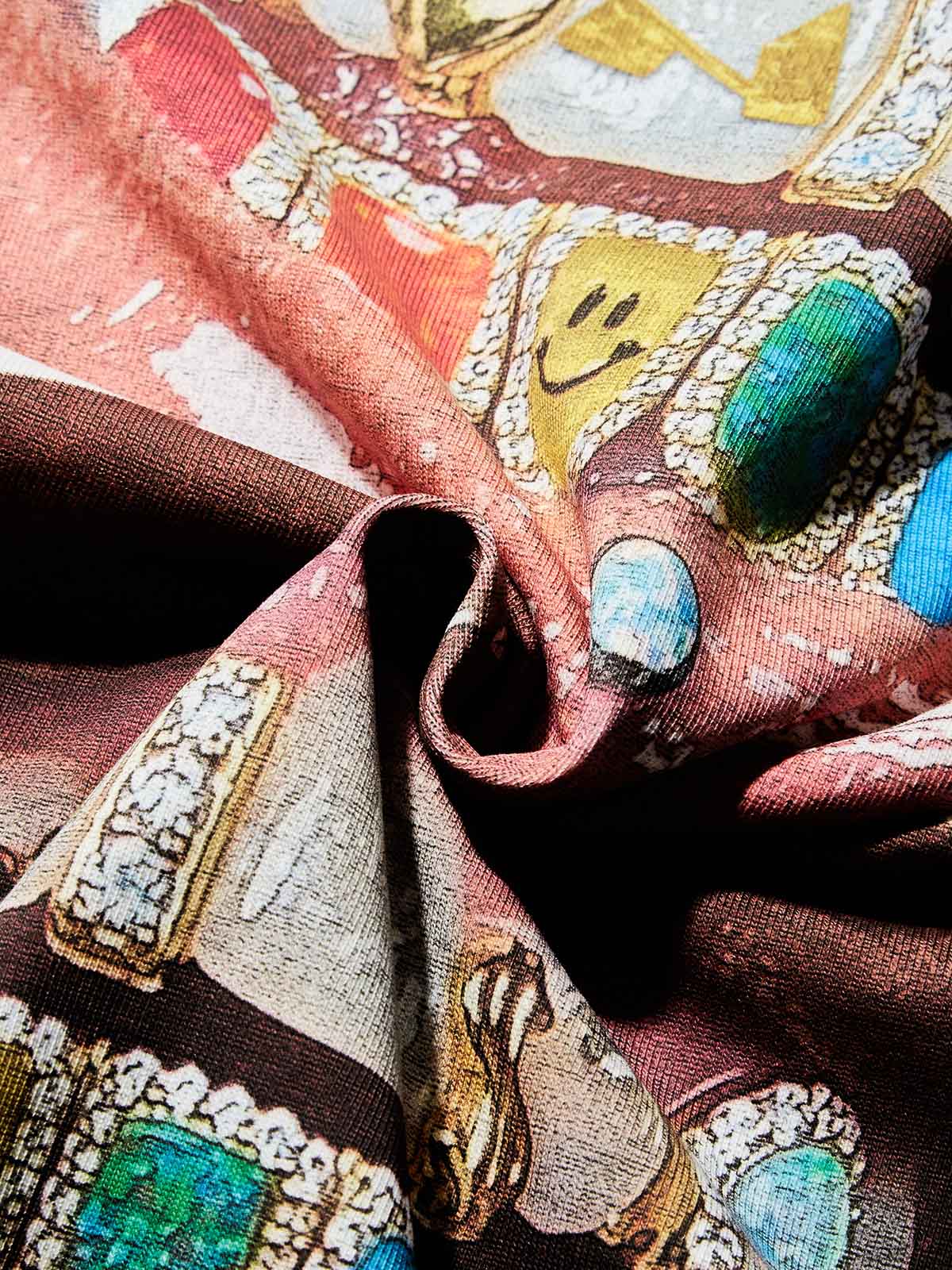 Iridescent Gem Grills Lip Print 310g T-shirt