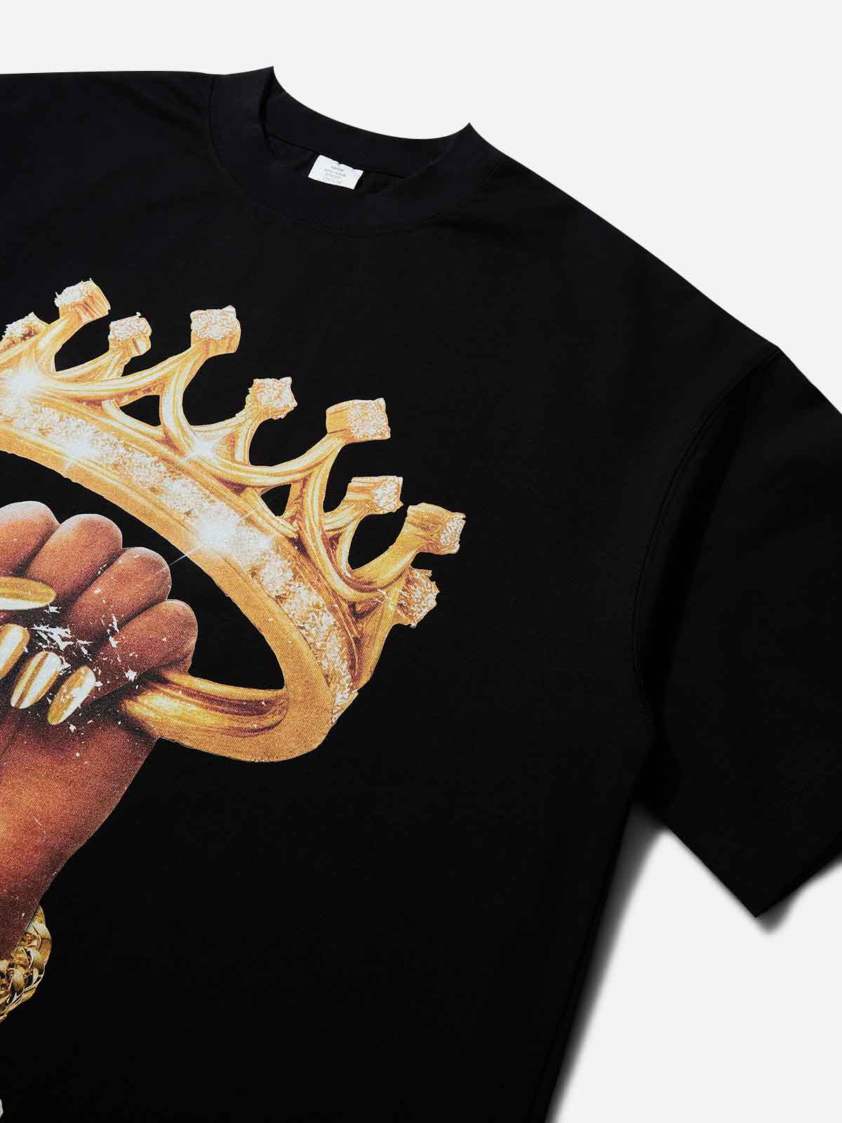 Golden Crown Raised Graphic T-shirt
