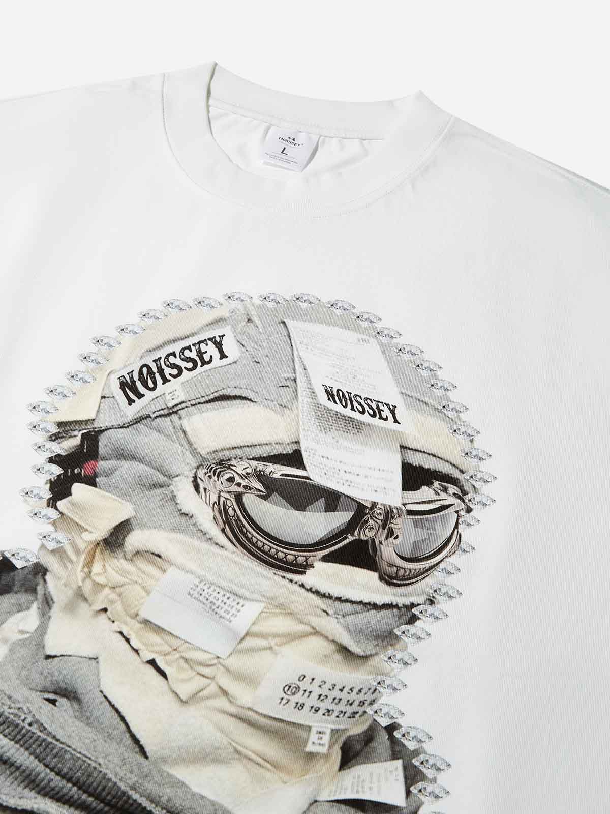 High quality Shattered Collage Masked 350g T-shirt