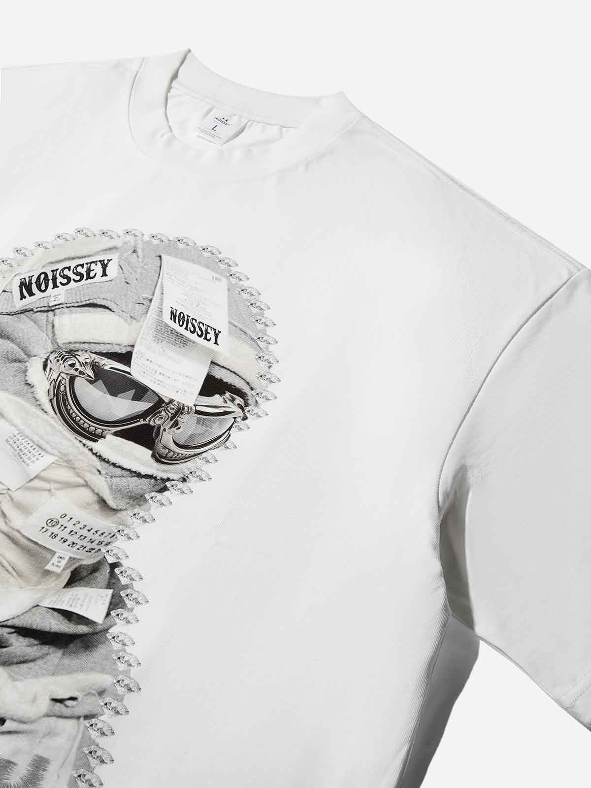 High quality Shattered Collage Masked 350g T-shirt