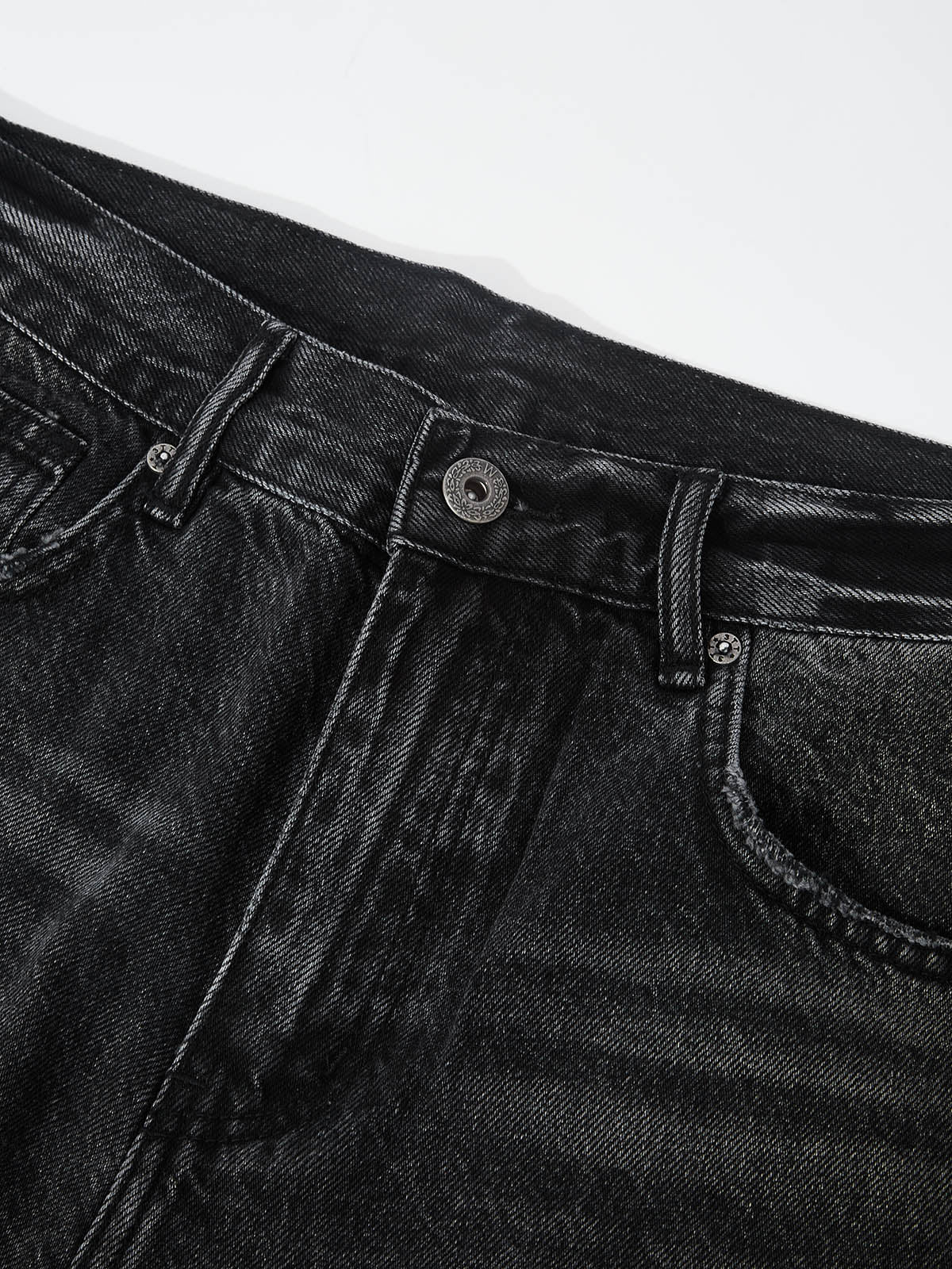 OBSTACLES &amp; DANGERS© Jeans mit geradem Bein und dekonstruiertem Kettenmuster