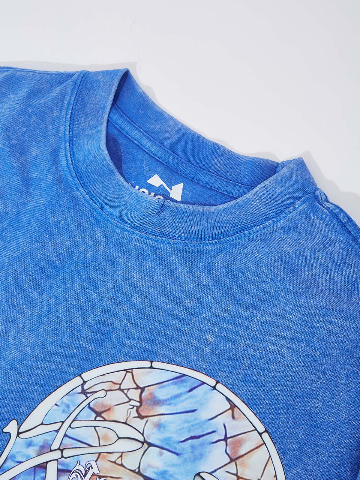 OBSTACLES & DANGERS© Ocean Blue Stained Glass T-Shirt