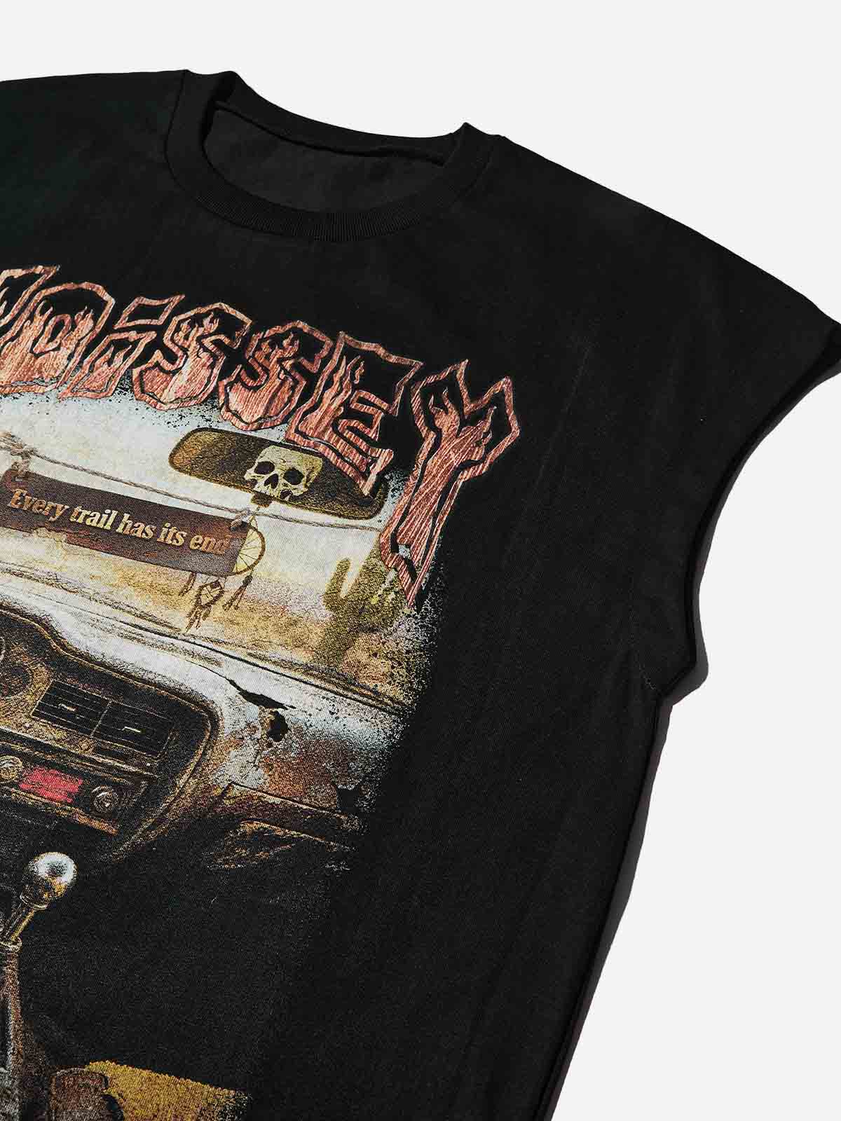 Premium Loose Tank with Western Desert Getaway Print