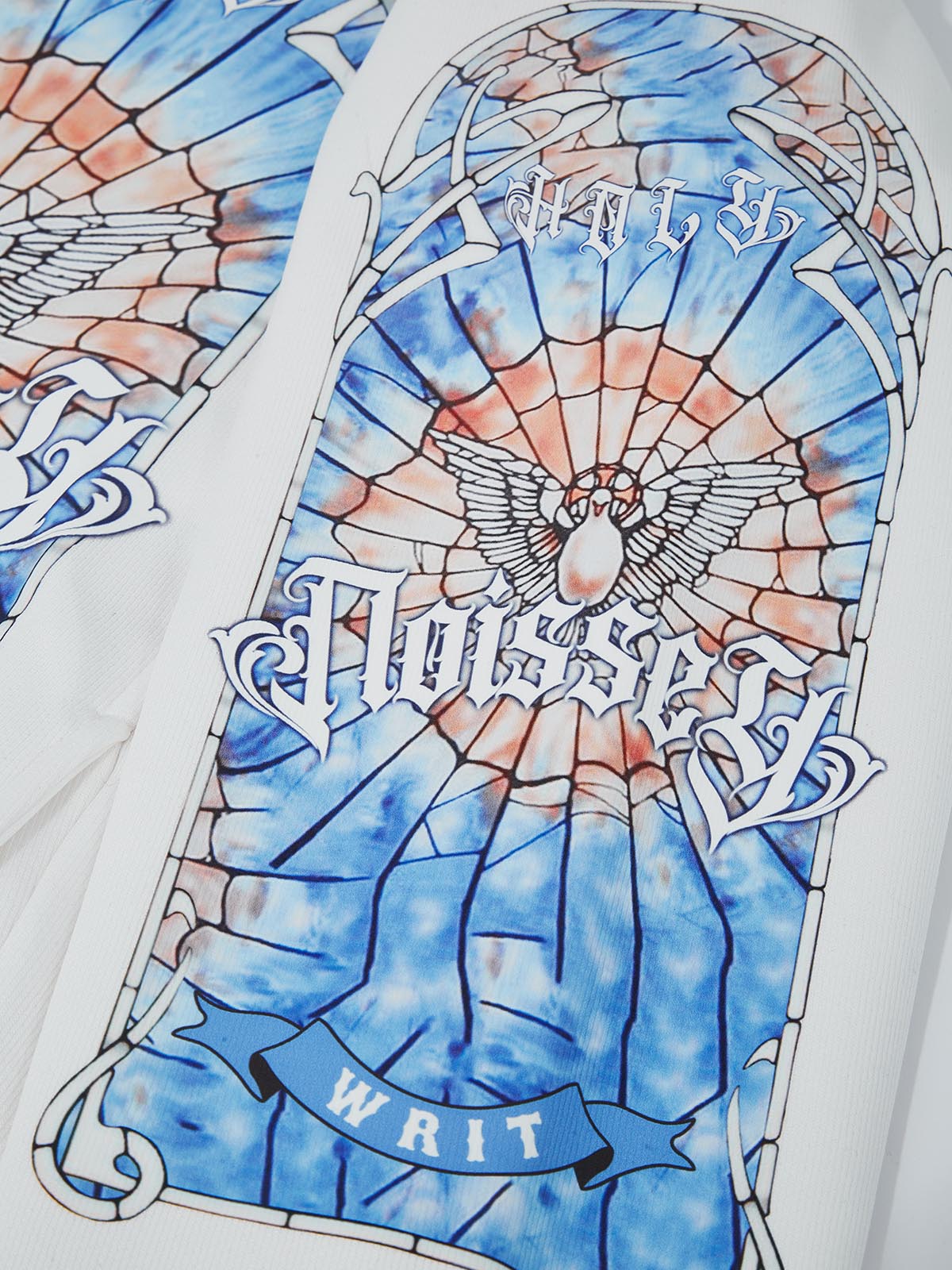 OBSTACLES & DANGERS© Ocean Blue Stained Glass Hoodie