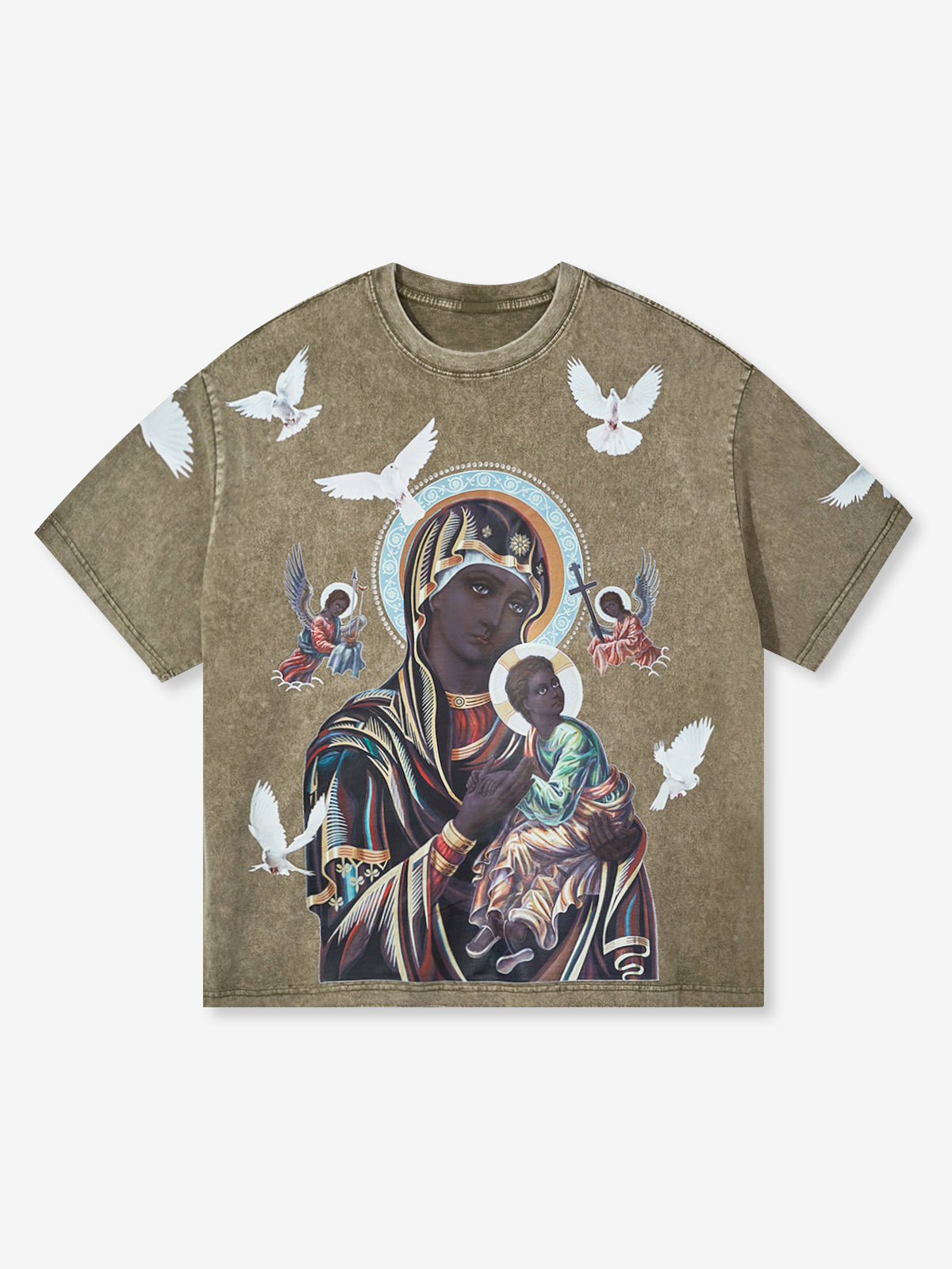 OBSTACLES & DANGERS© Black Madonna and Child Color Four-color T-shirt