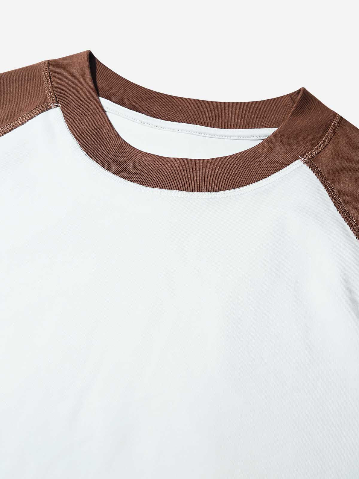 Chocolate Lip Shimmer Grills Two-tone Brown Print T-shirt