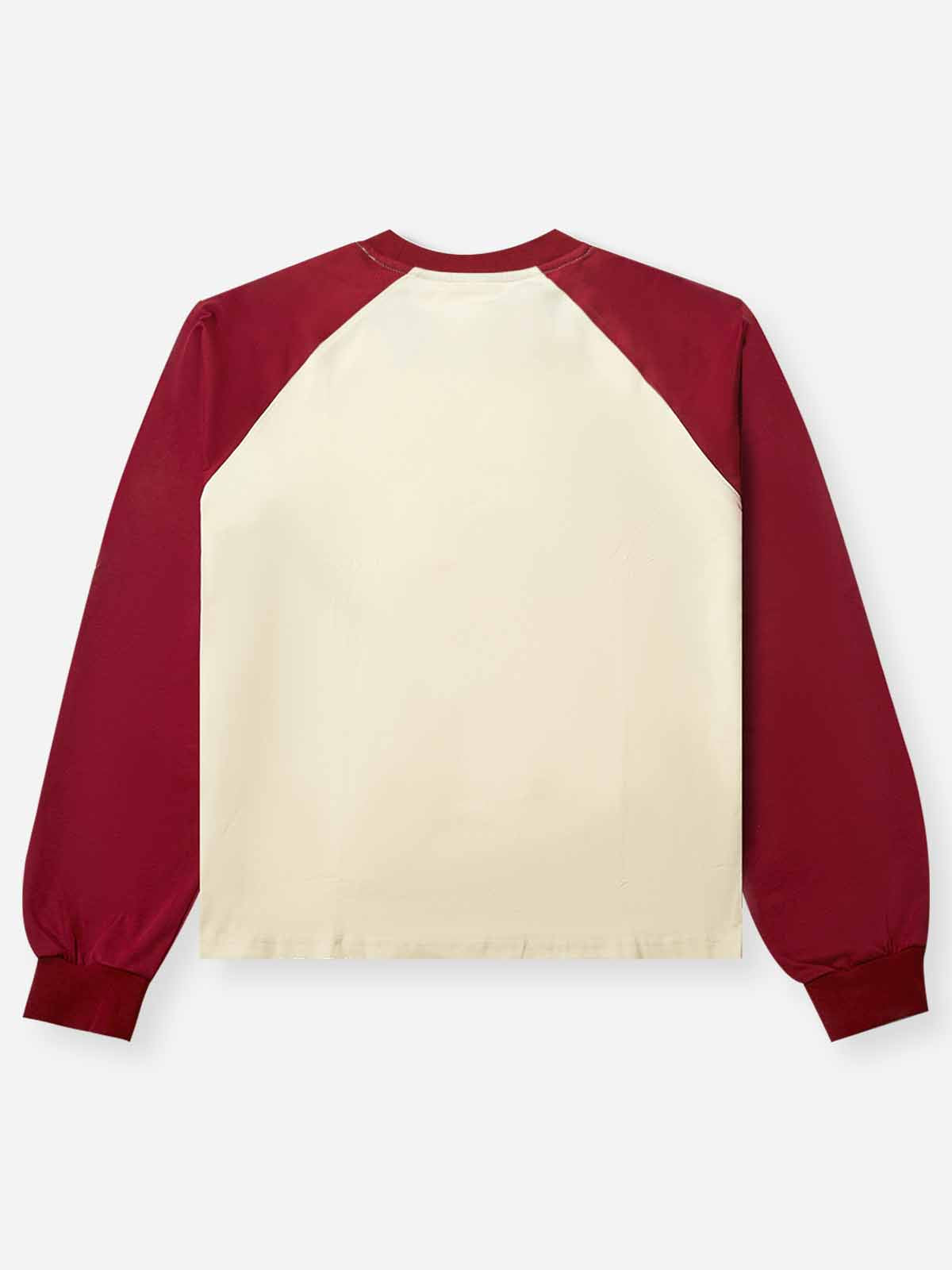 Spicy Girl's Selfie Color-Block Print Long-Sleeve