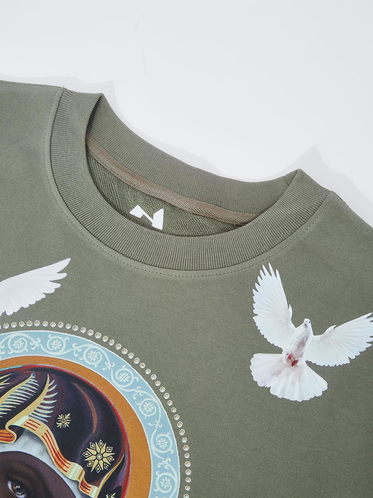 UNKNOWN ALLURE© Madonna and Child Thick 400g Round Neck Sweatshirt