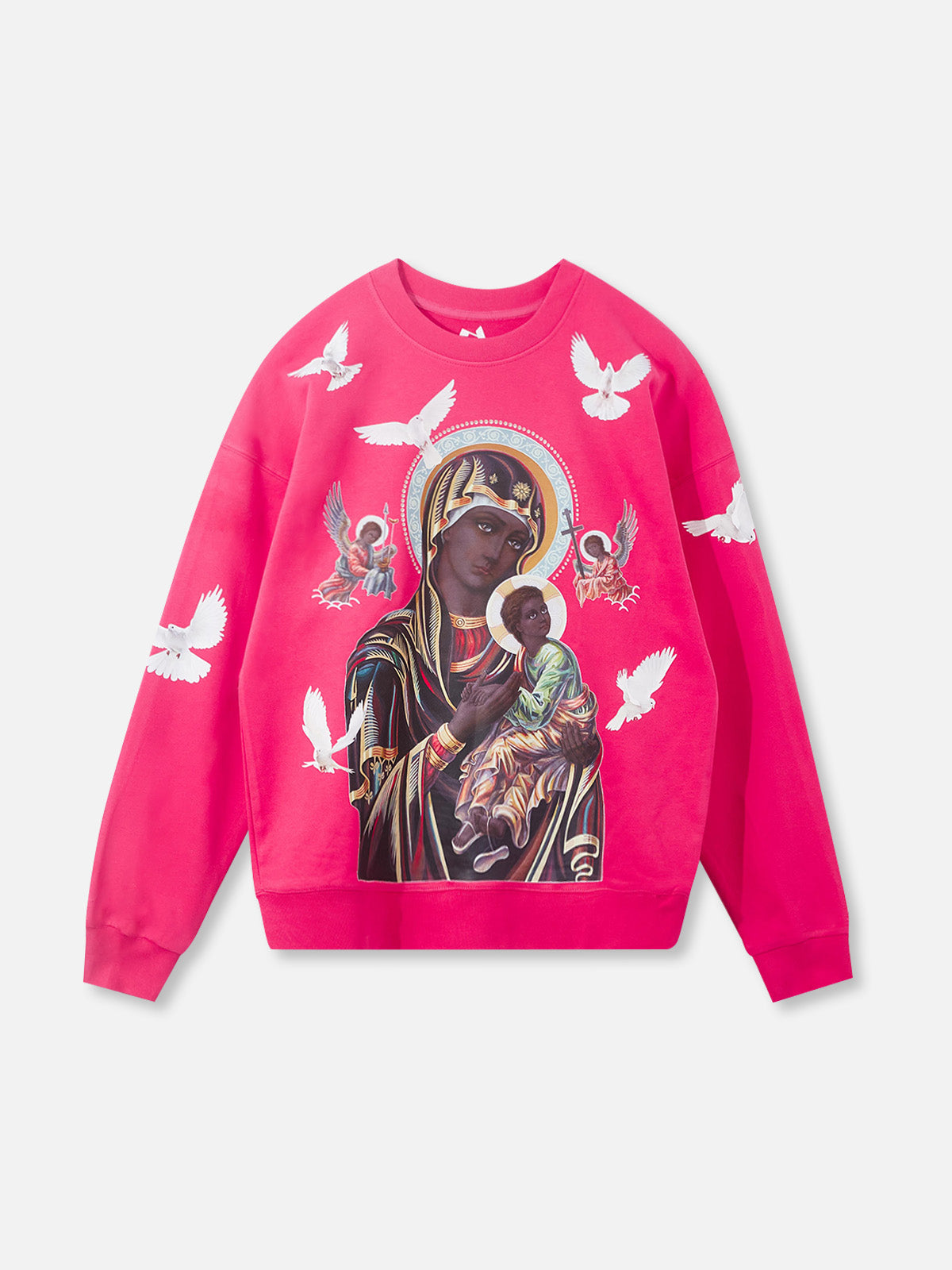 UNKNOWN ALLURE© Madonna and Child Thick 400g Round Neck Sweatshirt