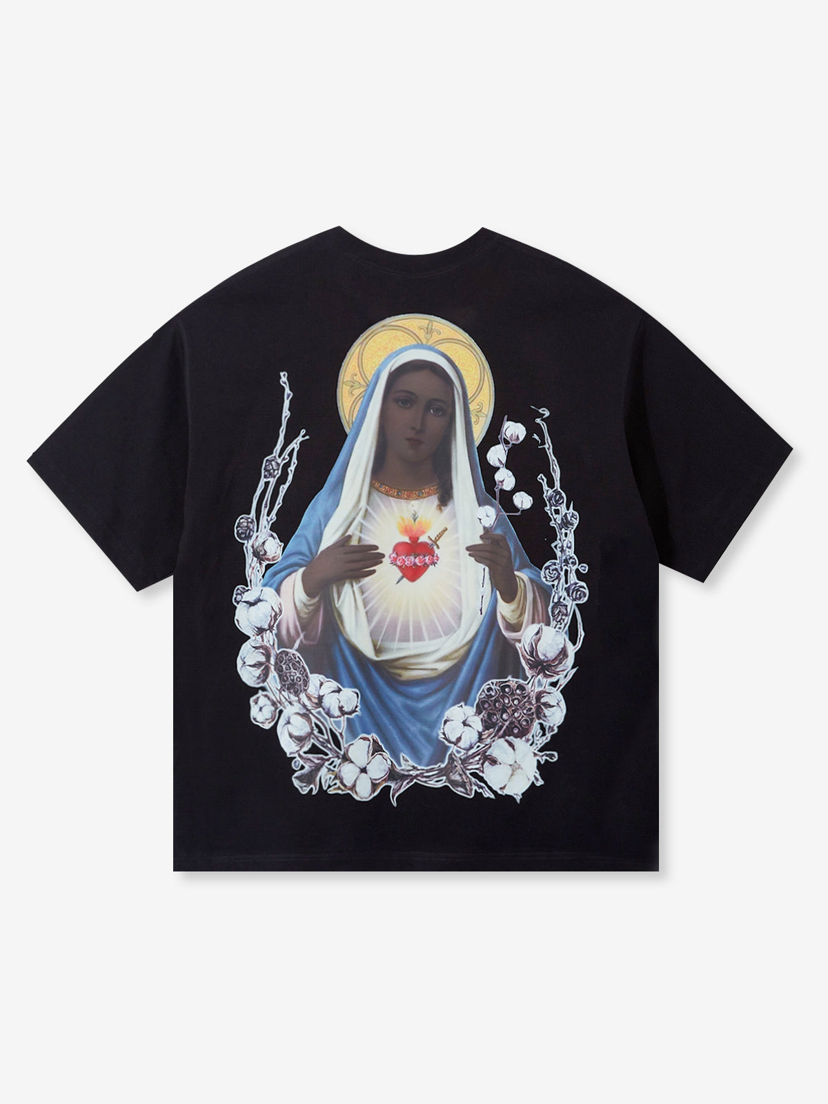 OBSTACLES & DANGERS© The Black Madonna and Cotton Black/White Art T-Shirt